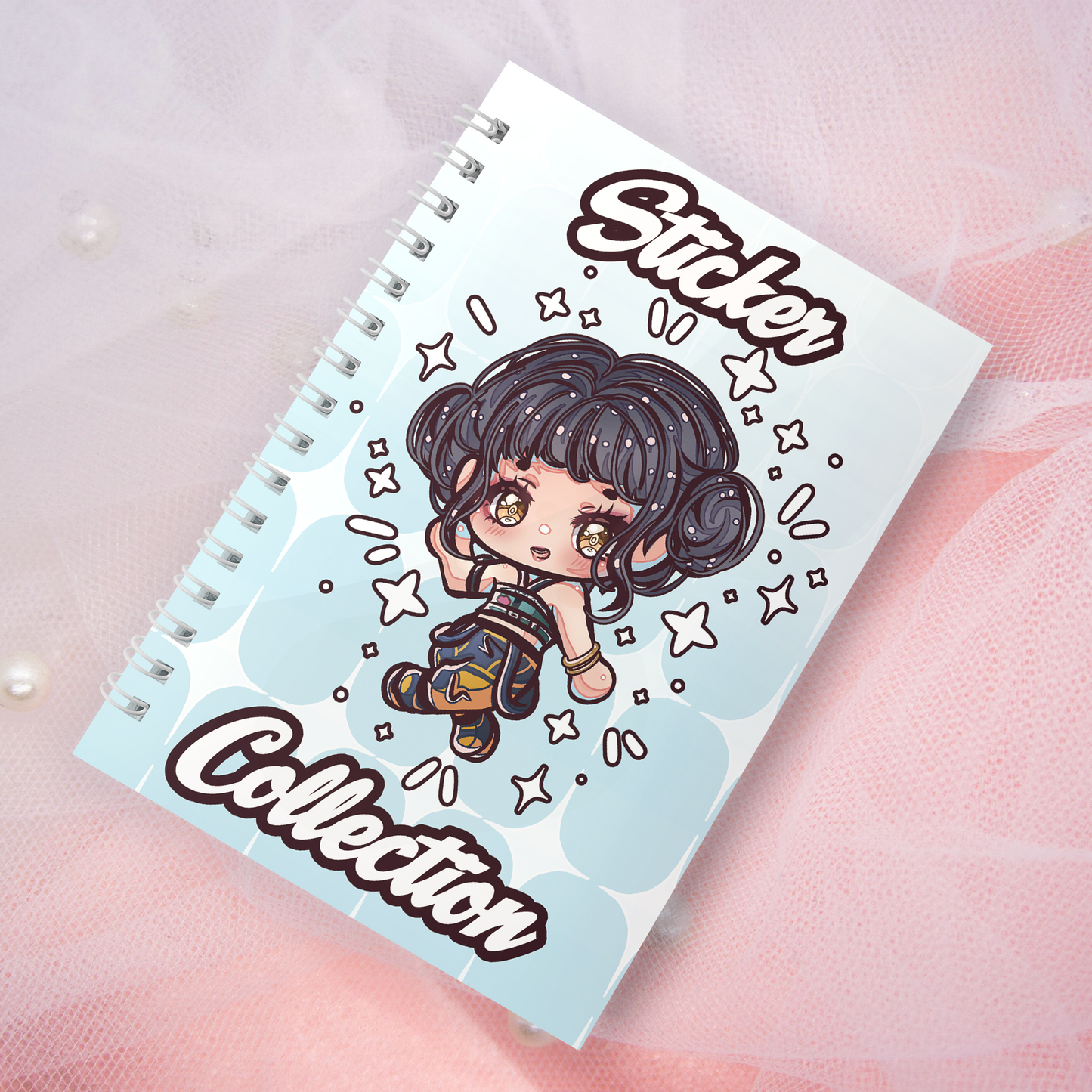 Reusable sticker book incl. 2 random stickers | A5 | 32 pages | Reusable sticker book | Kawaii duck goose motif