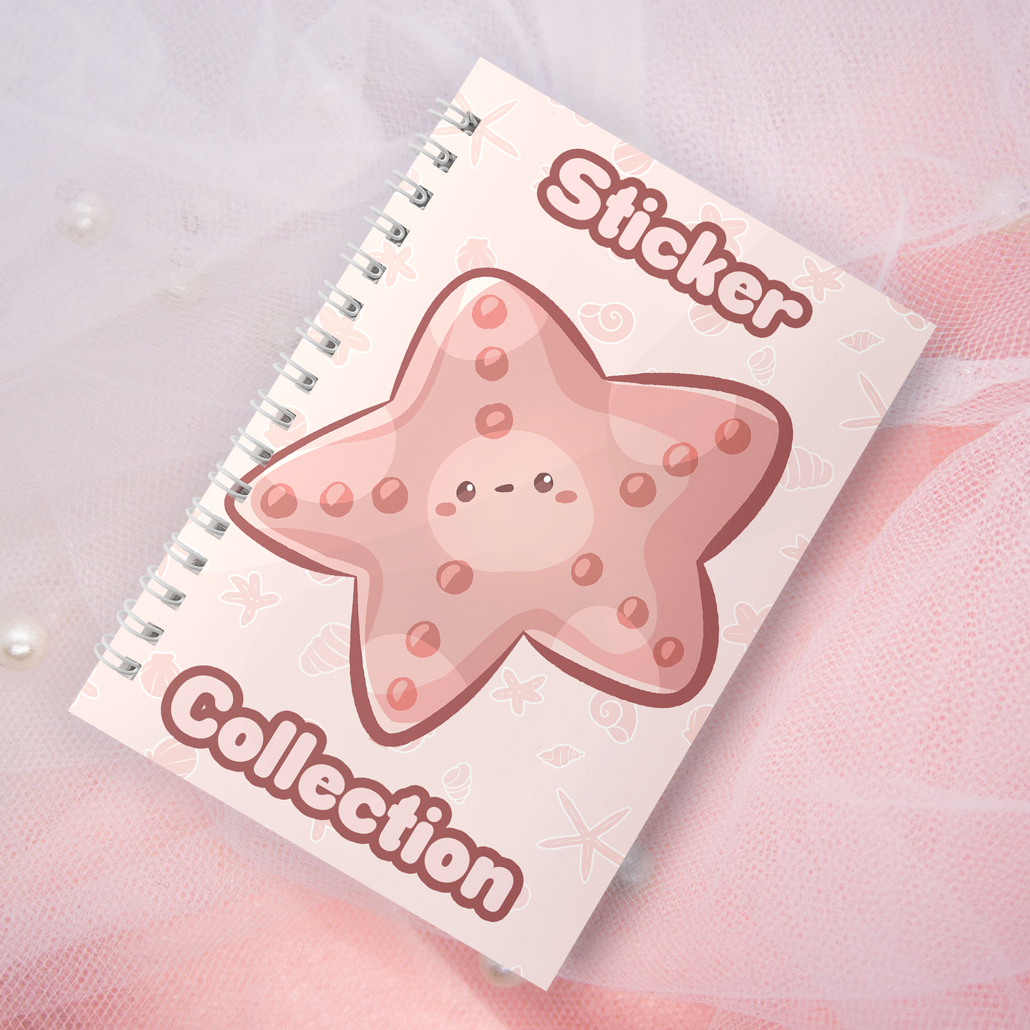 Reusable sticker book including 2 random stickers | A5 | 32 pages | Reuseable sticker book | Kawaii shark in the sea motif