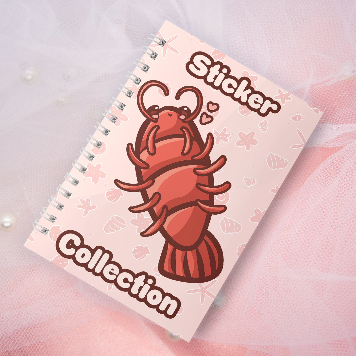 Reusable sticker book including 2 random stickers | A5 | 32 pages | Reuseable sticker book | Kawaii shark in the sea motif