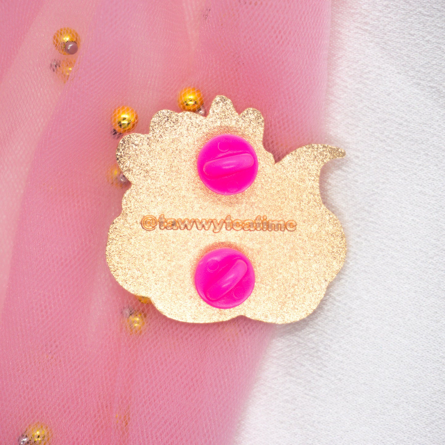 Kawaii Pink Birthday Fairy Cat Hard Enamel Pin