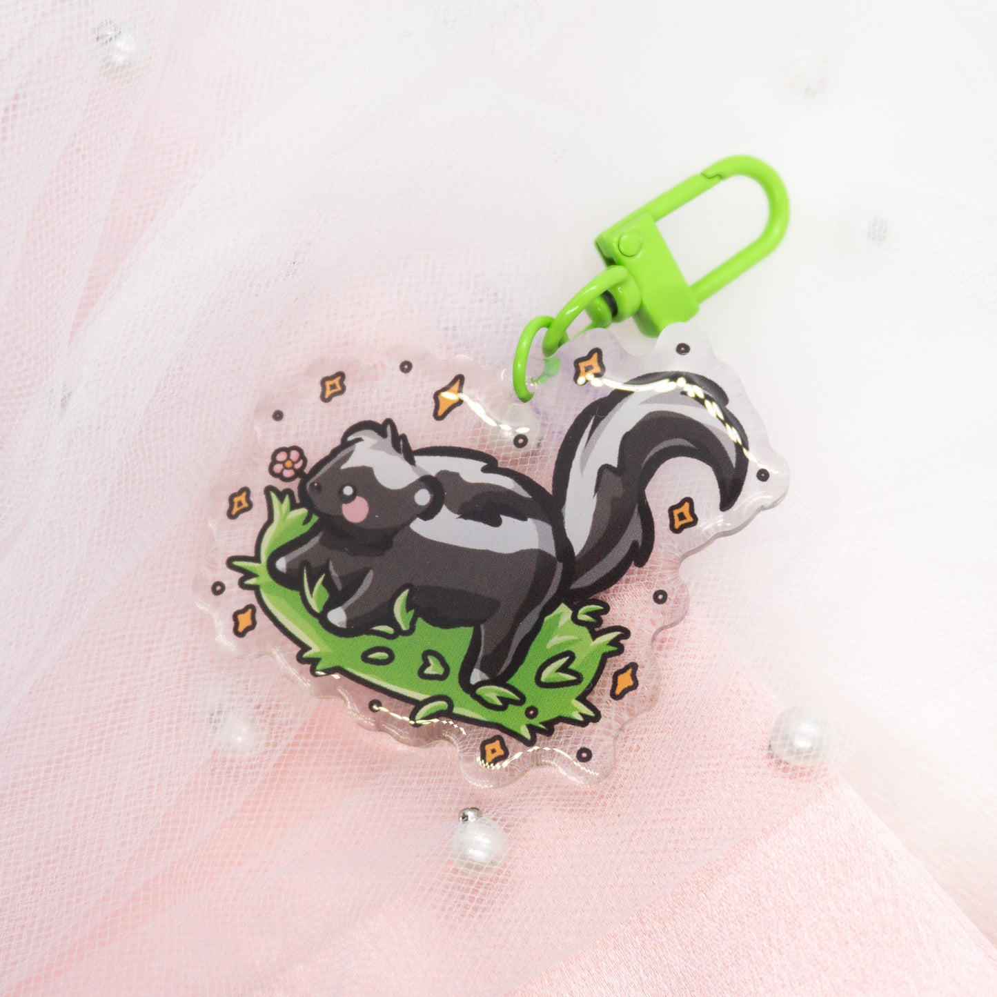 Kawaii raccoon keychain