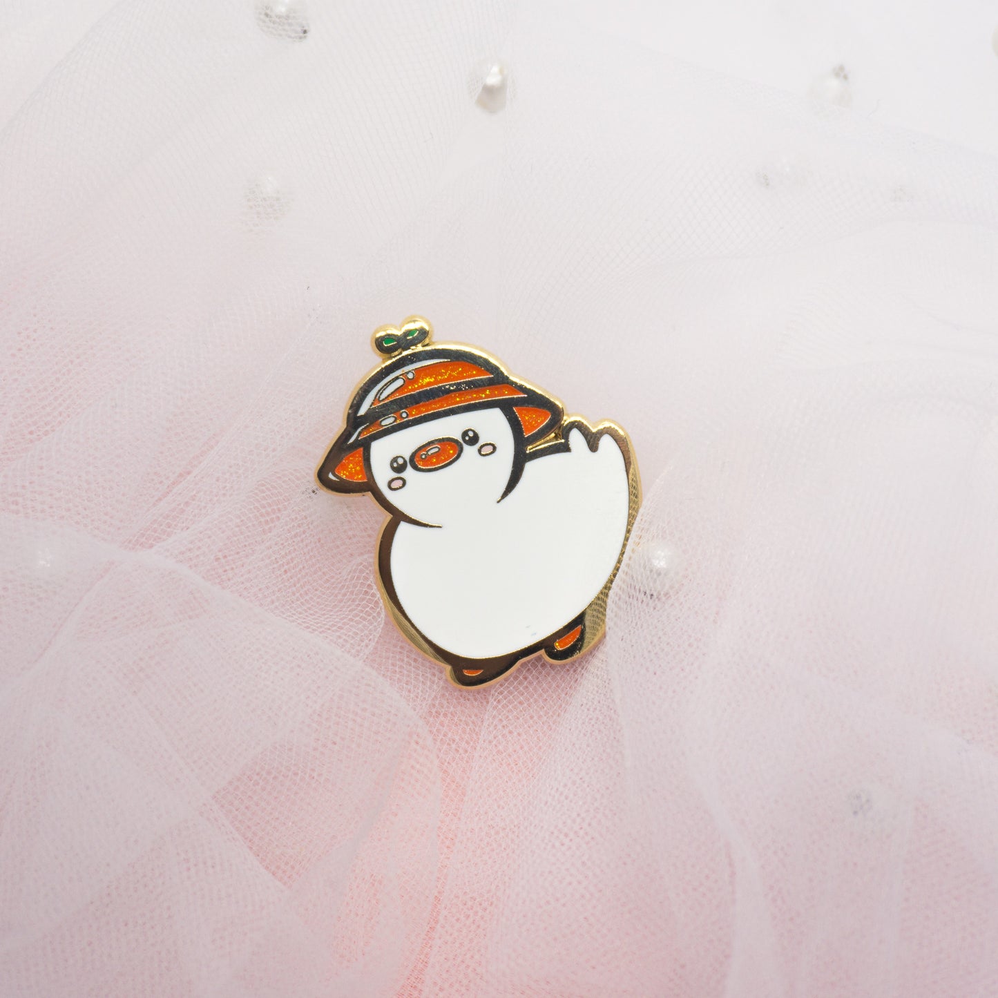 Kawaii Rain Ducky Hard Enamel Pin