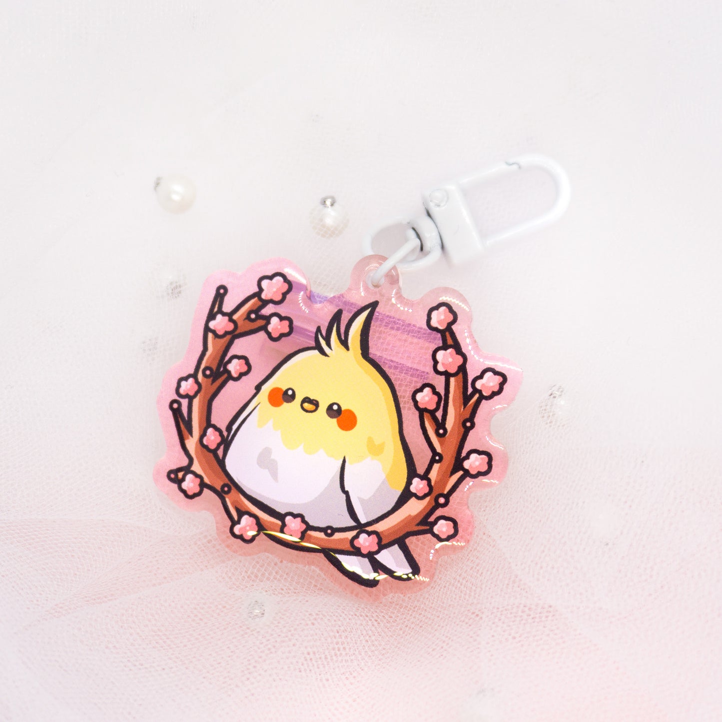 Kawaii Bird Duck with Hat Keychain
