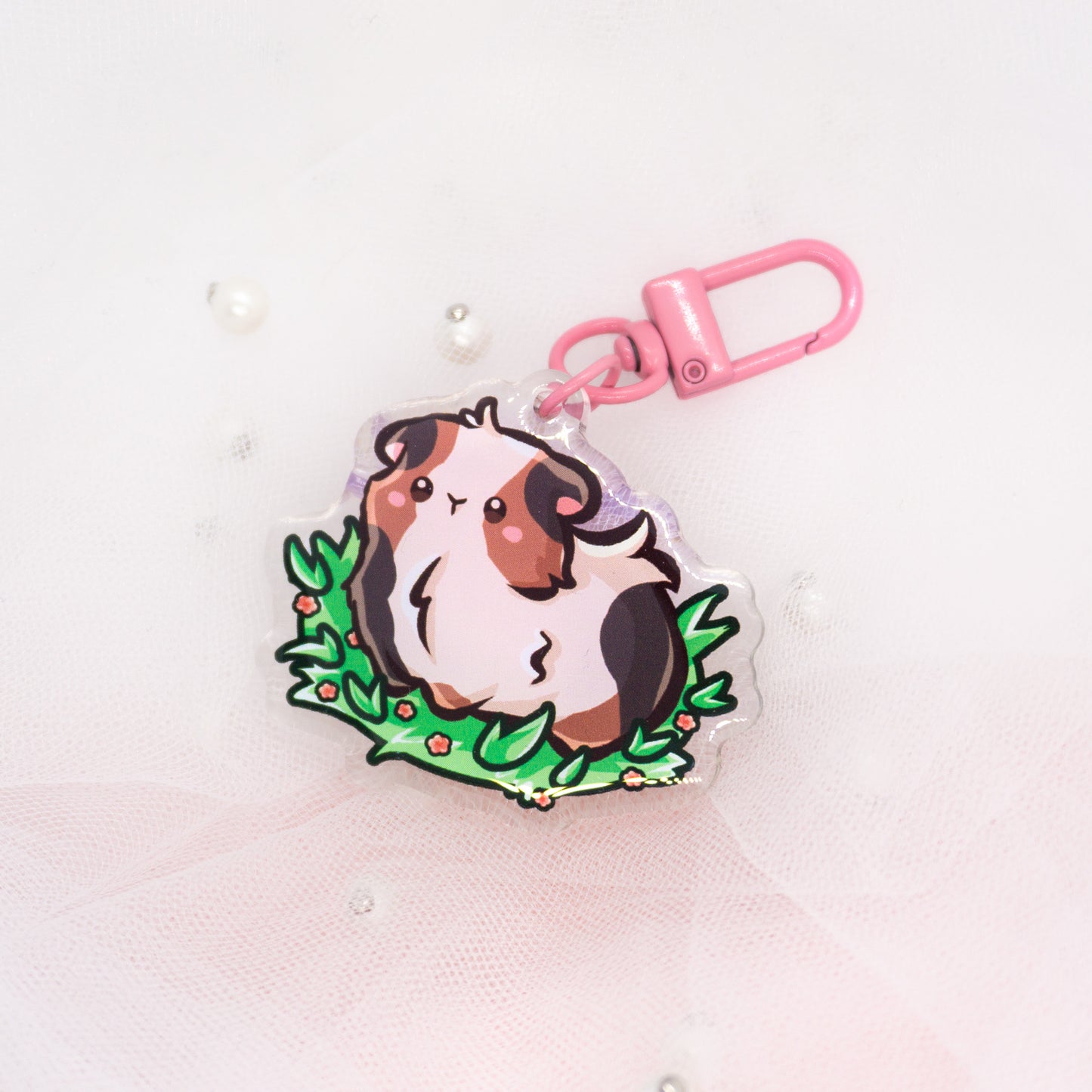 Kawaii Guinea Pig Keychain Charm
