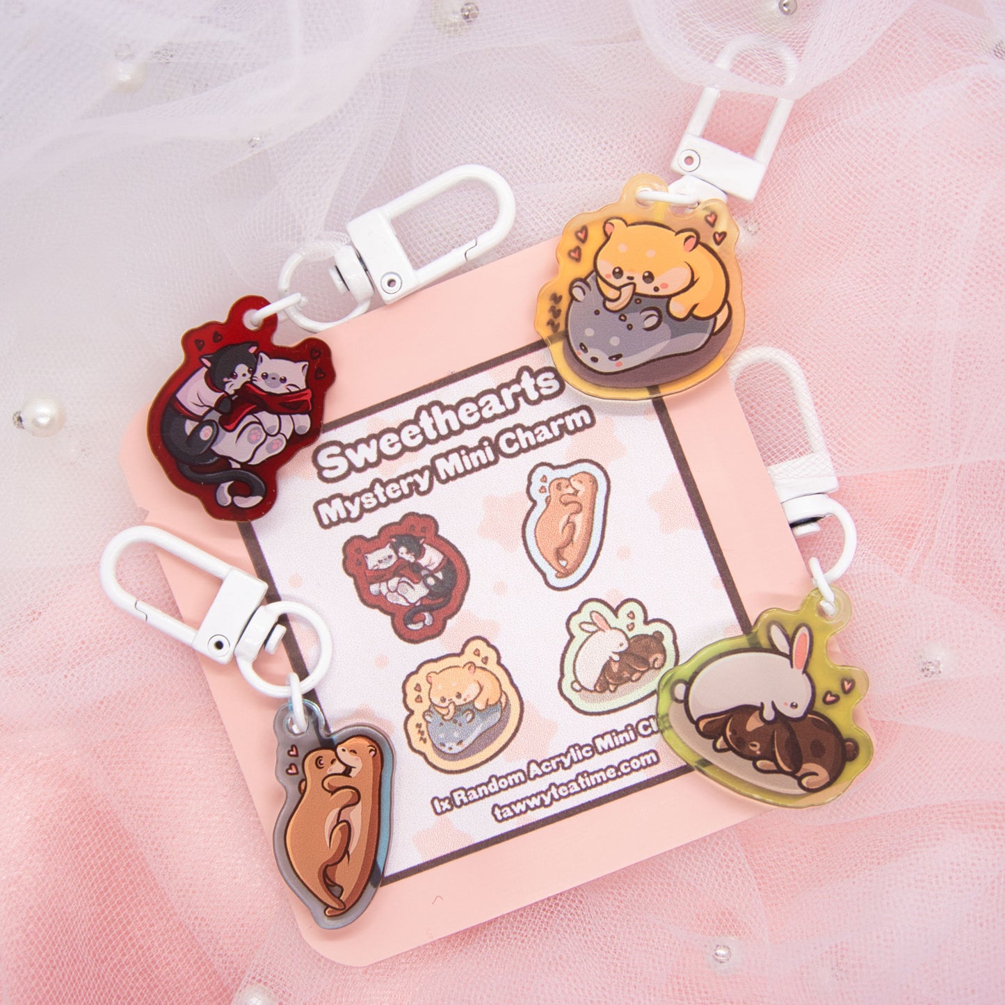 Kawaii Mystery Mini Summer Sharkies Acrylic Keychain Charm