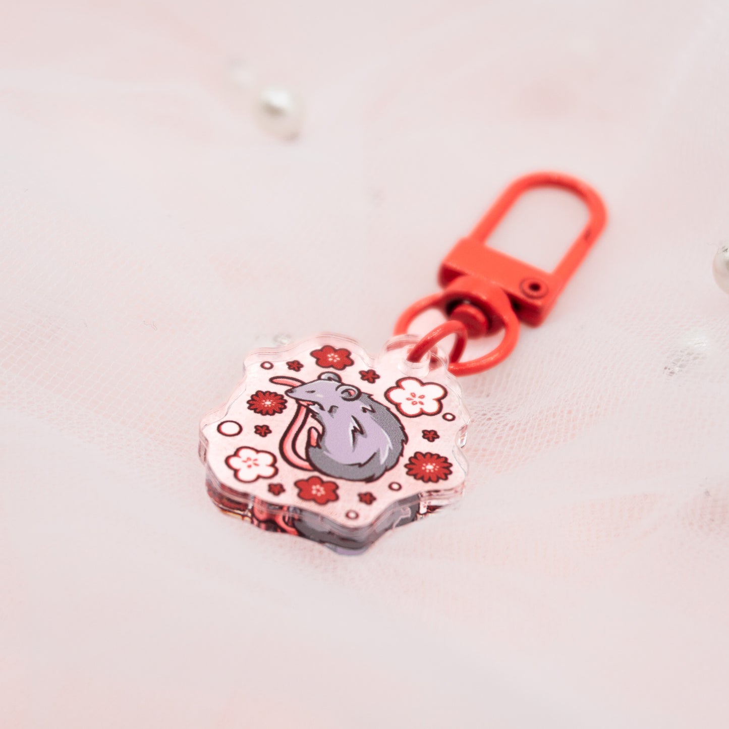 Kawaii Mystery Mini Chinese Zodiac Signs Acrylic Keychain CharmRed Envelope | Li xi | Lì Xì Tết