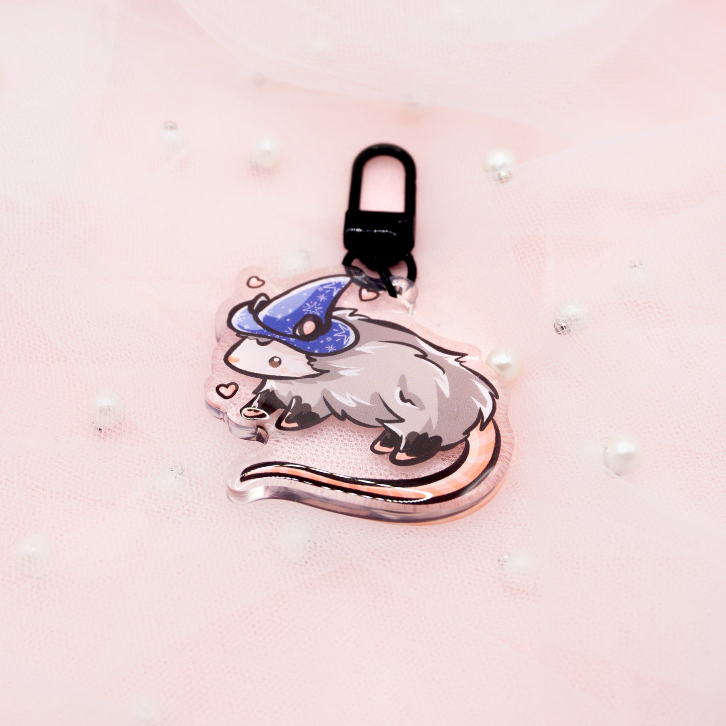 Kawaii Wizard Opossum Keychain
