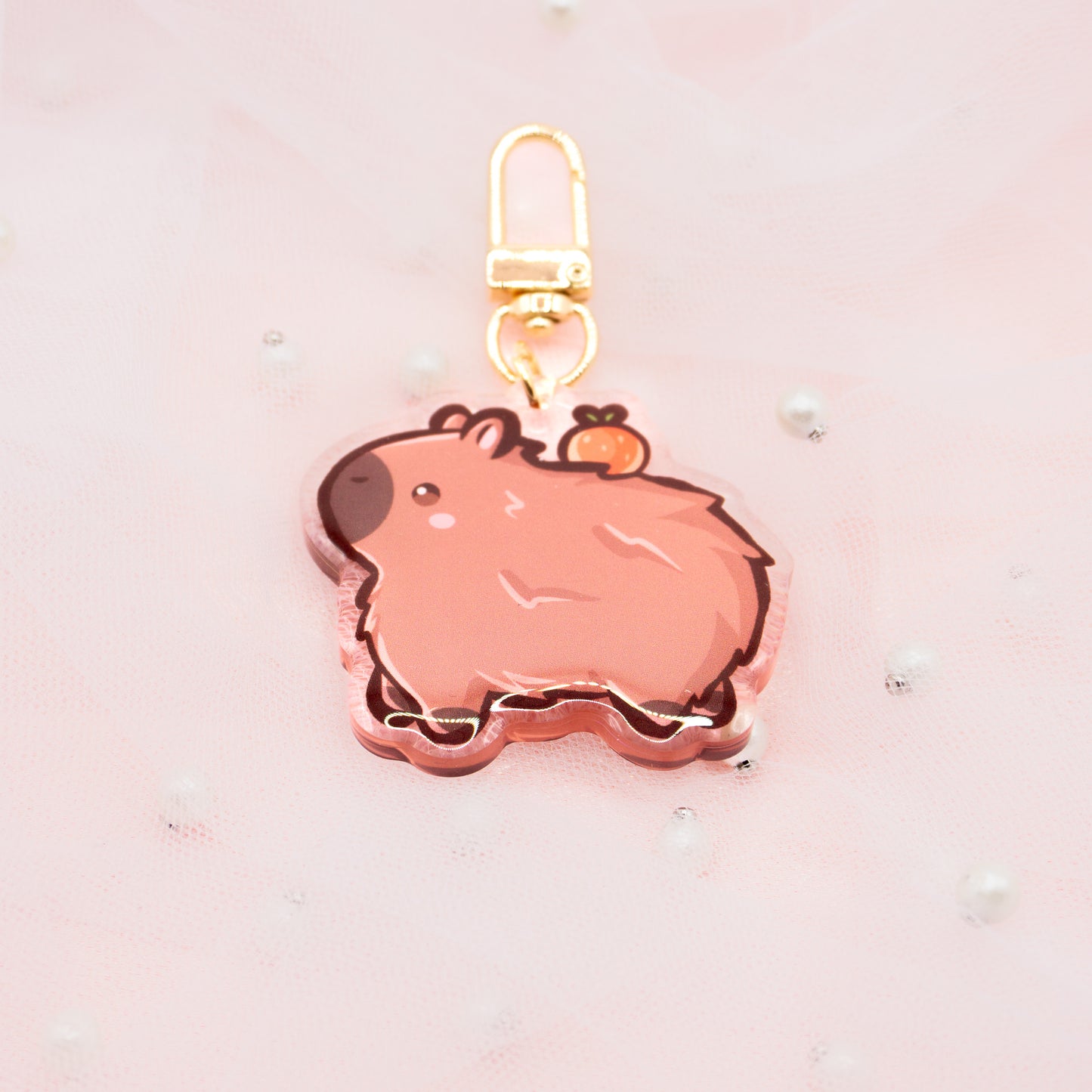 Kawaii capybara keychain