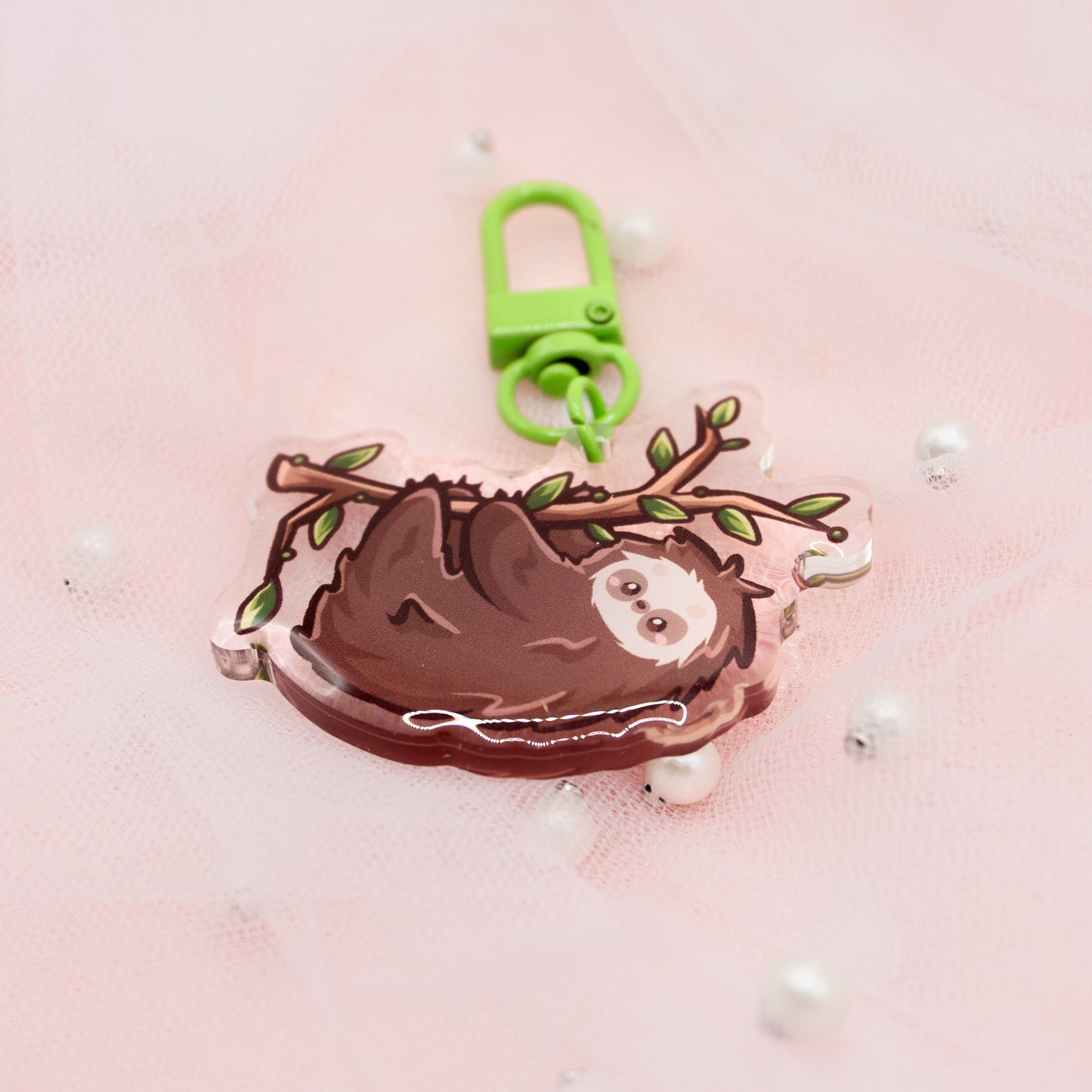 Kawaii Sloth Keychain