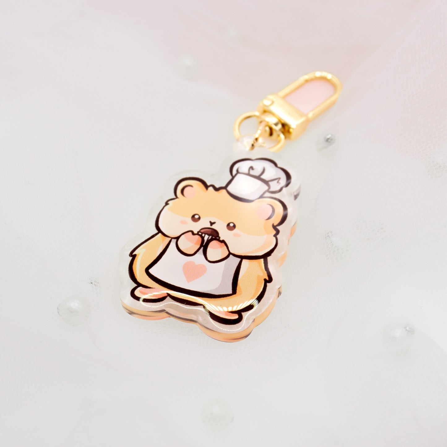 Kawaii Hamster Hamster Bakery Keychain