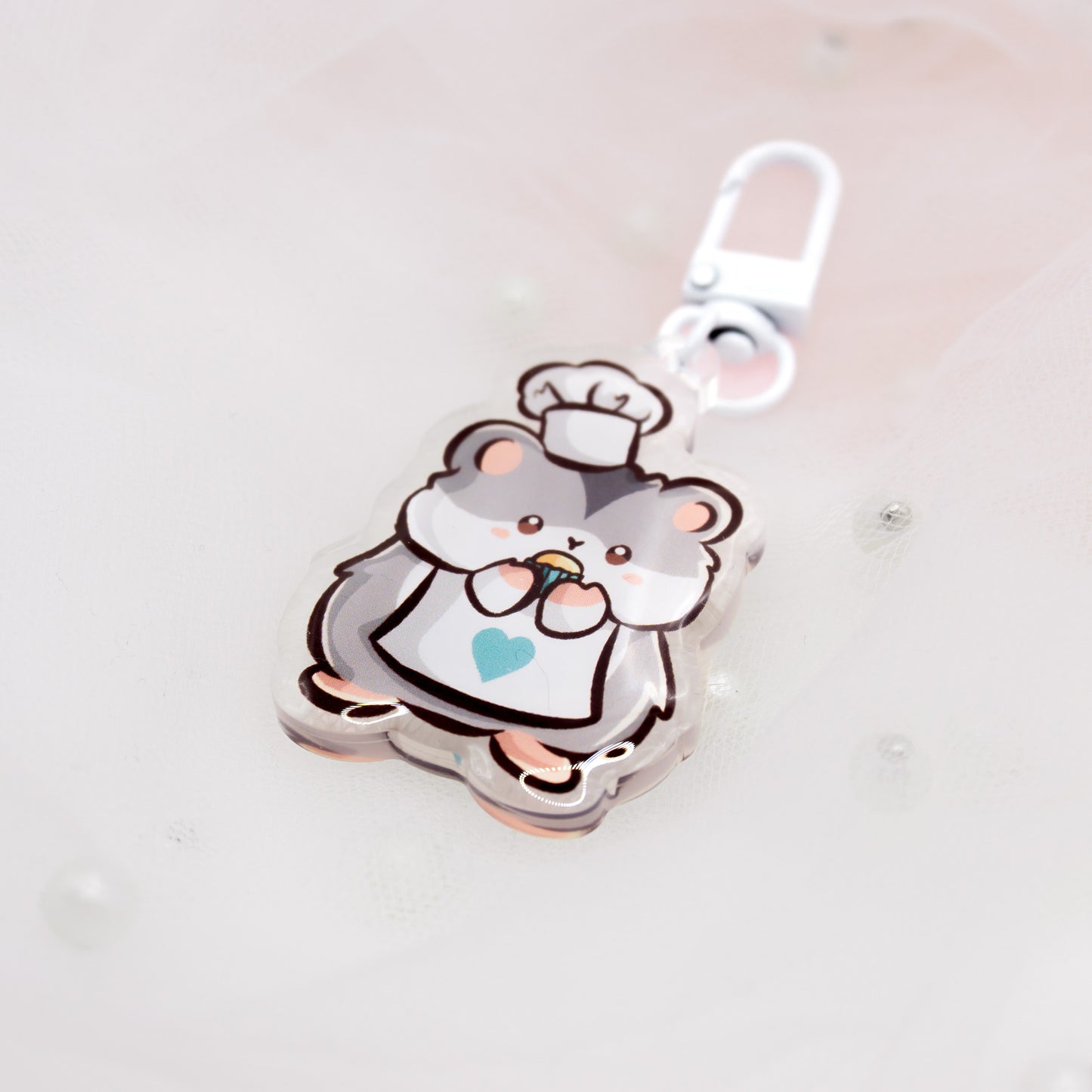 Kawaii Hamster Hamster Bakery Keychain