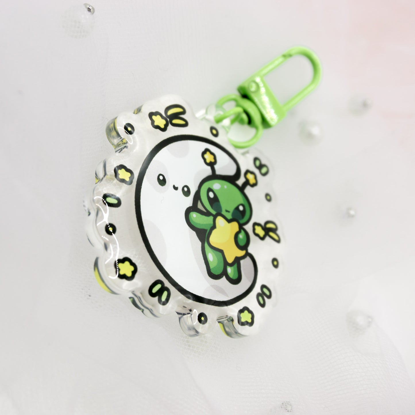 Kawaii Alien Vorp Meme Keychain Charm