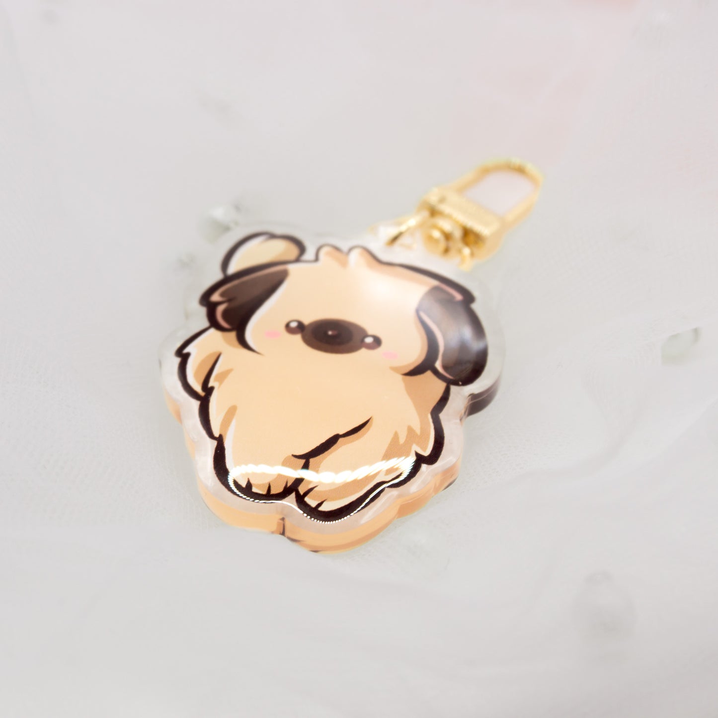 Kawaii Hund Welpe Mops Schlüsselanhänger