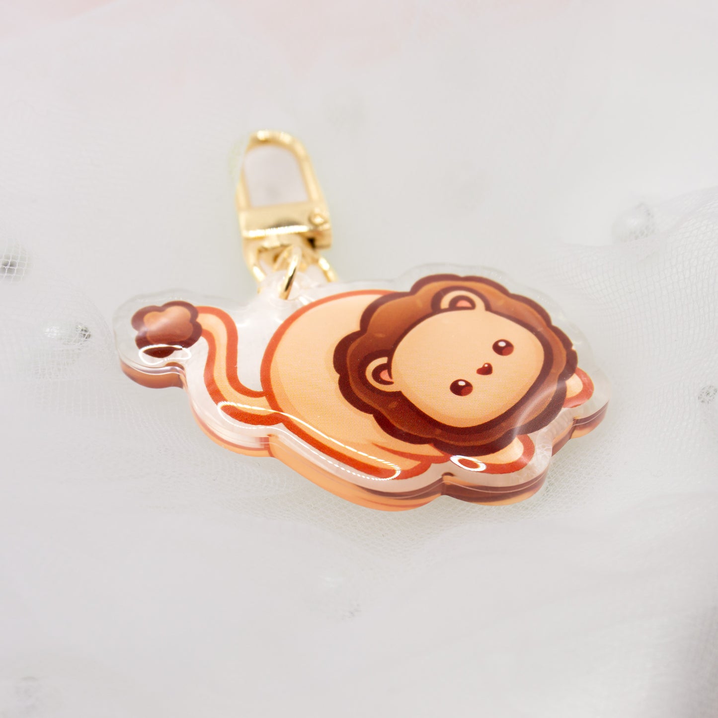 Kawaii lion keychain