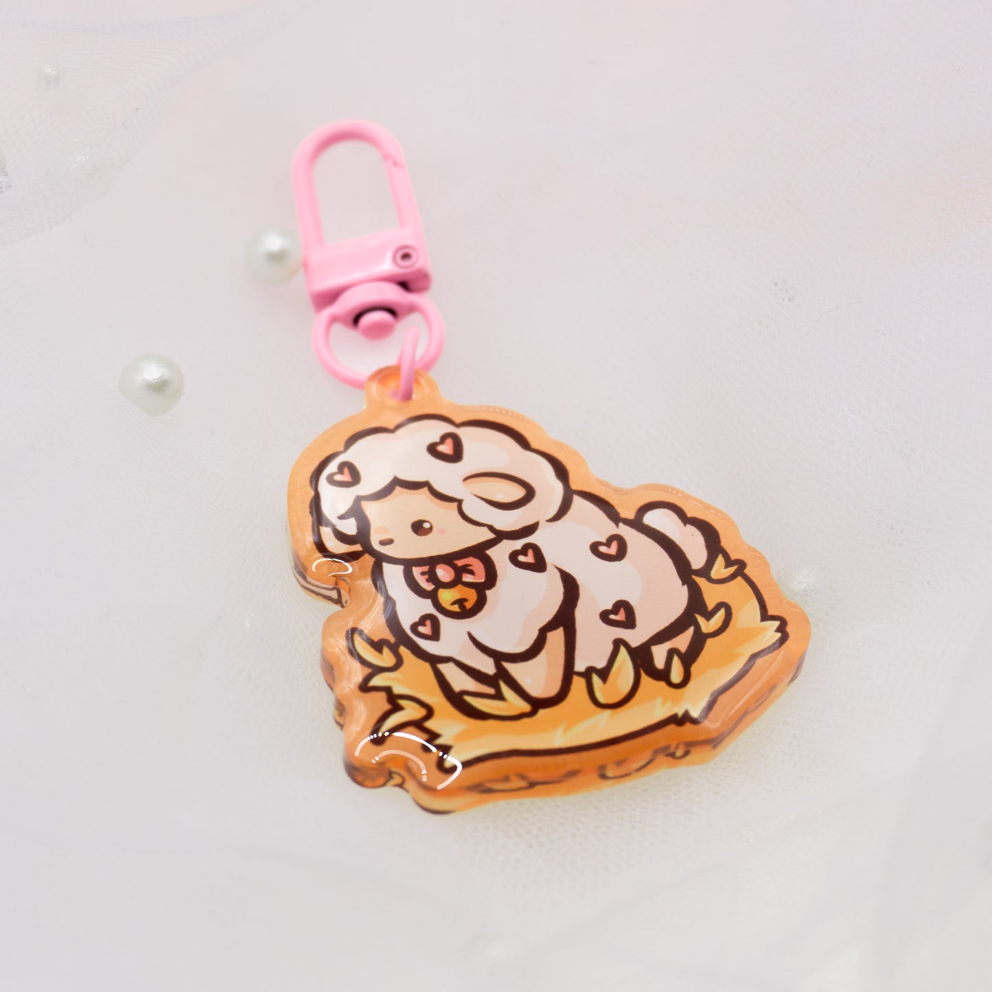 Kawaii Herz Schaf Lamm Schlüsselanhänger