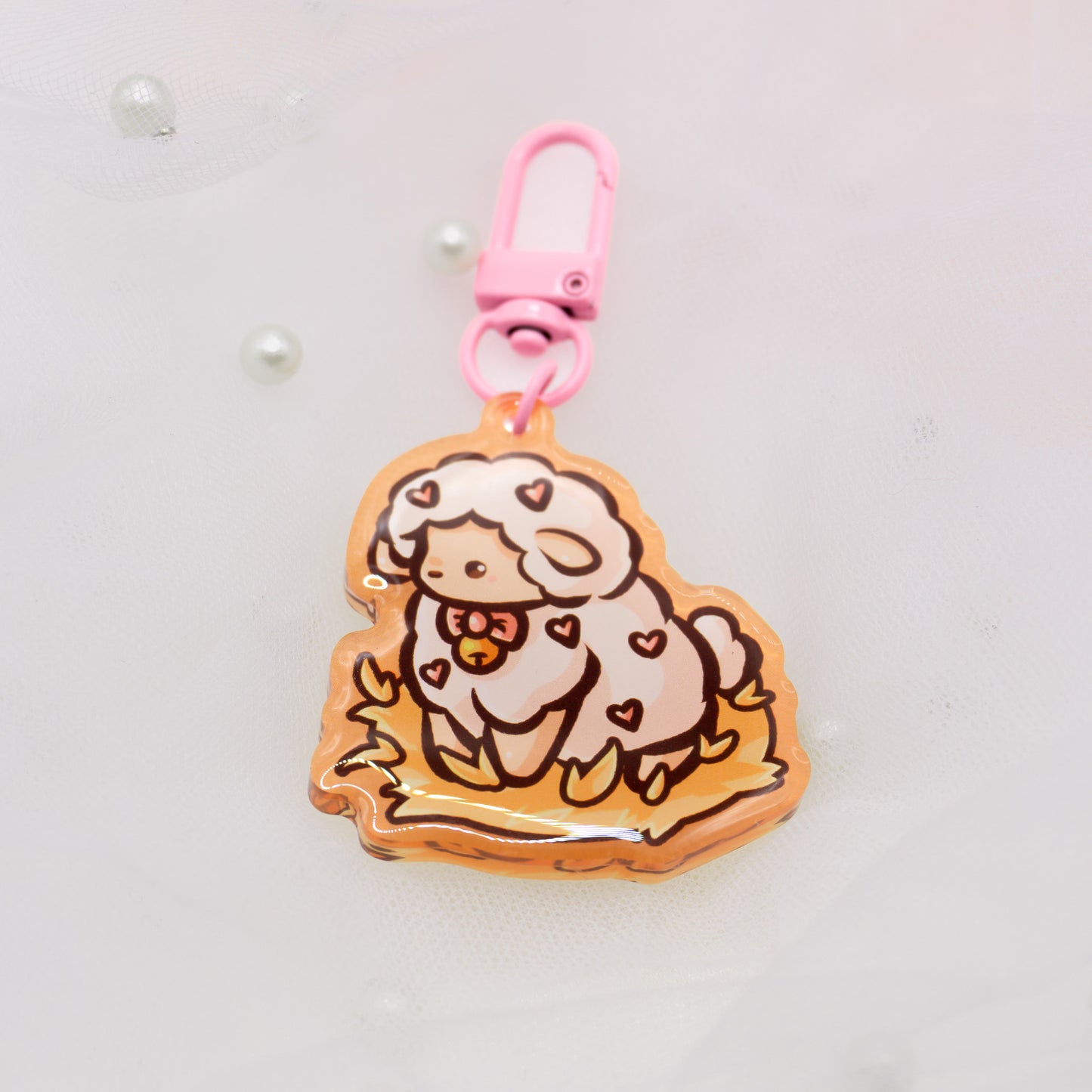 Kawaii Herz Schaf Lamm Schlüsselanhänger
