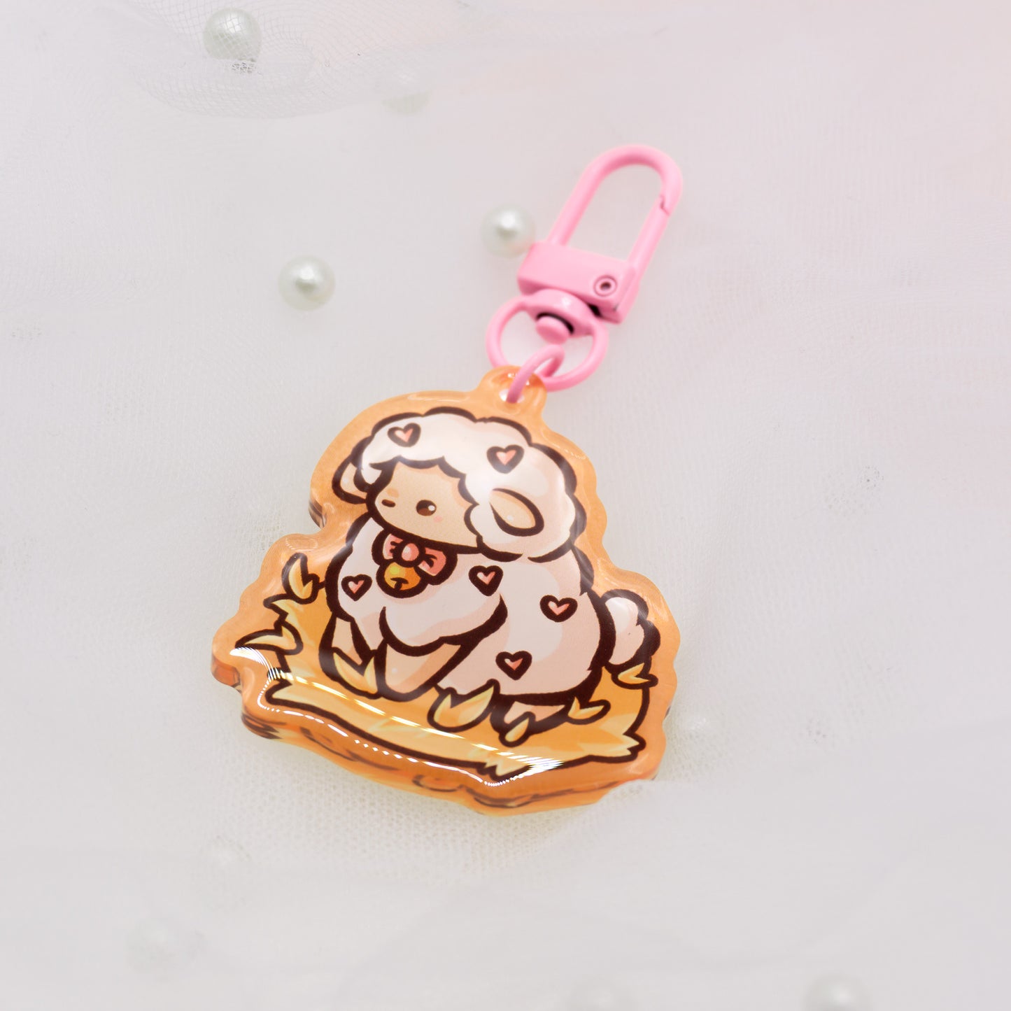 Kawaii Herz Schaf Lamm Schlüsselanhänger