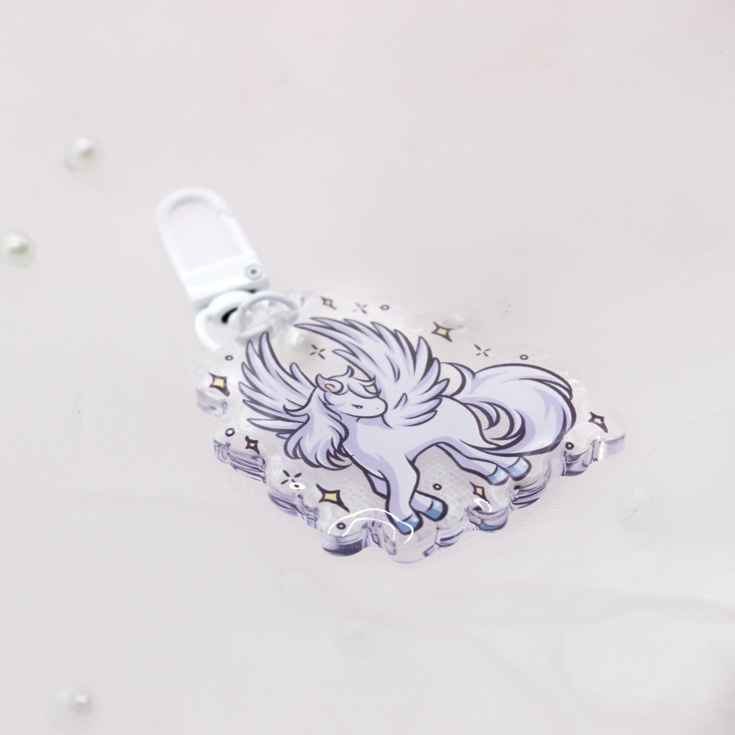 Kawaii Pegasus Keychain Charm