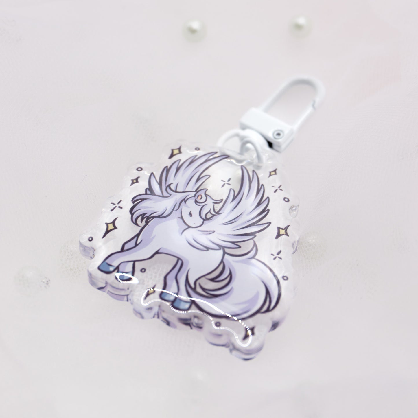 Kawaii Pegasus Keychain Charm