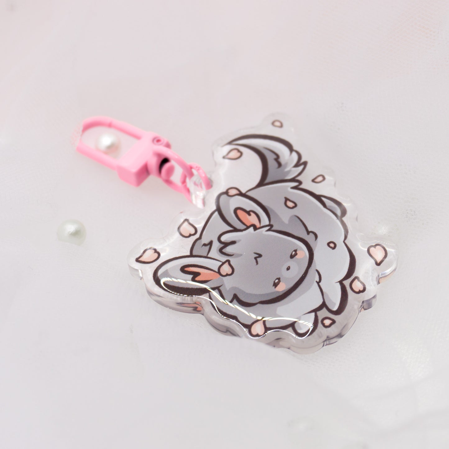 Kawaii Chinchilla Schlüsselanhänger Charm