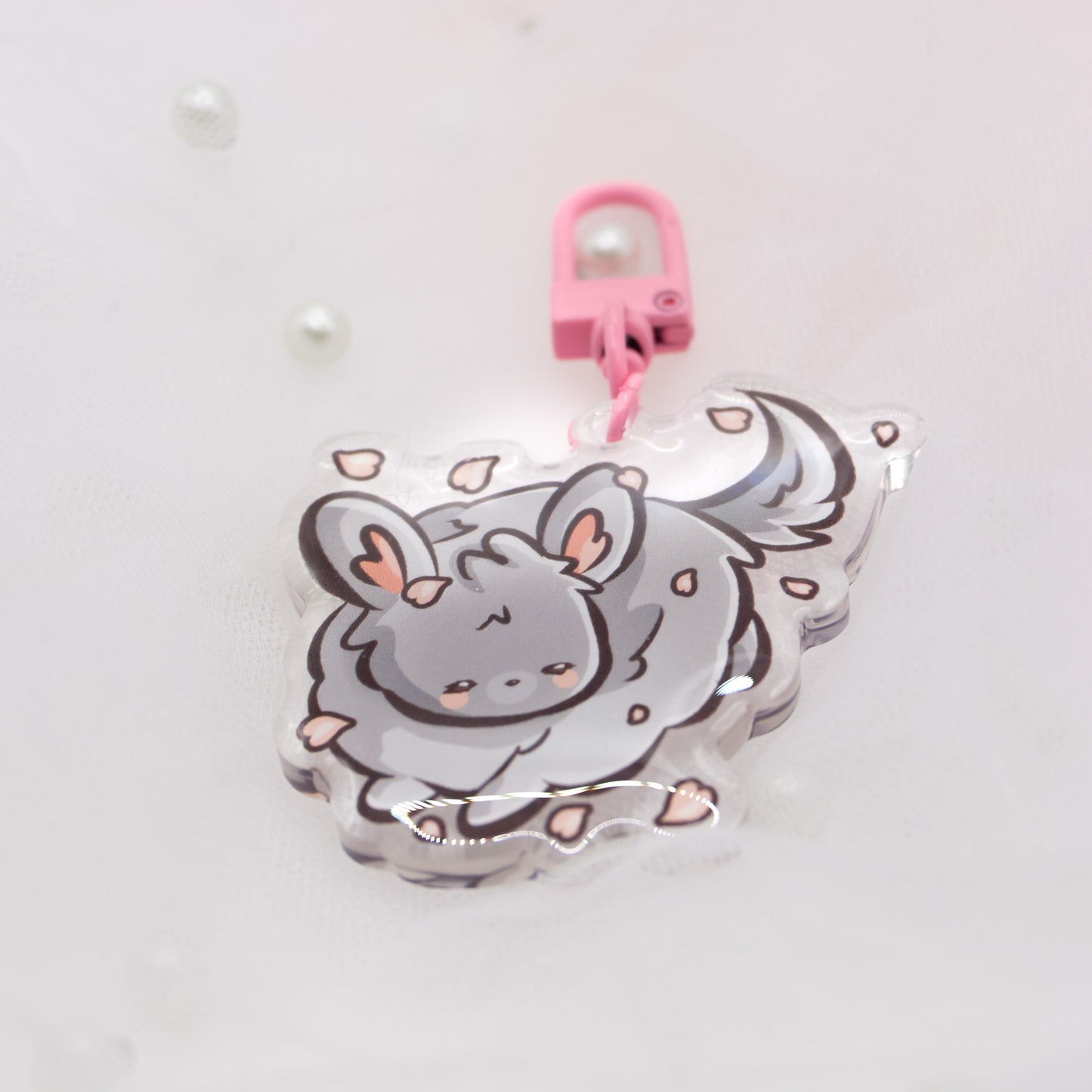 Kawaii Chinchilla Schlüsselanhänger Charm