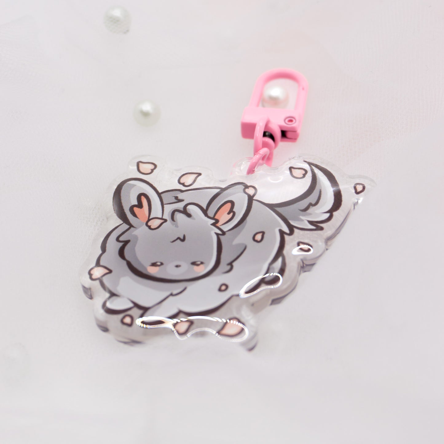 Kawaii Chinchilla Schlüsselanhänger Charm