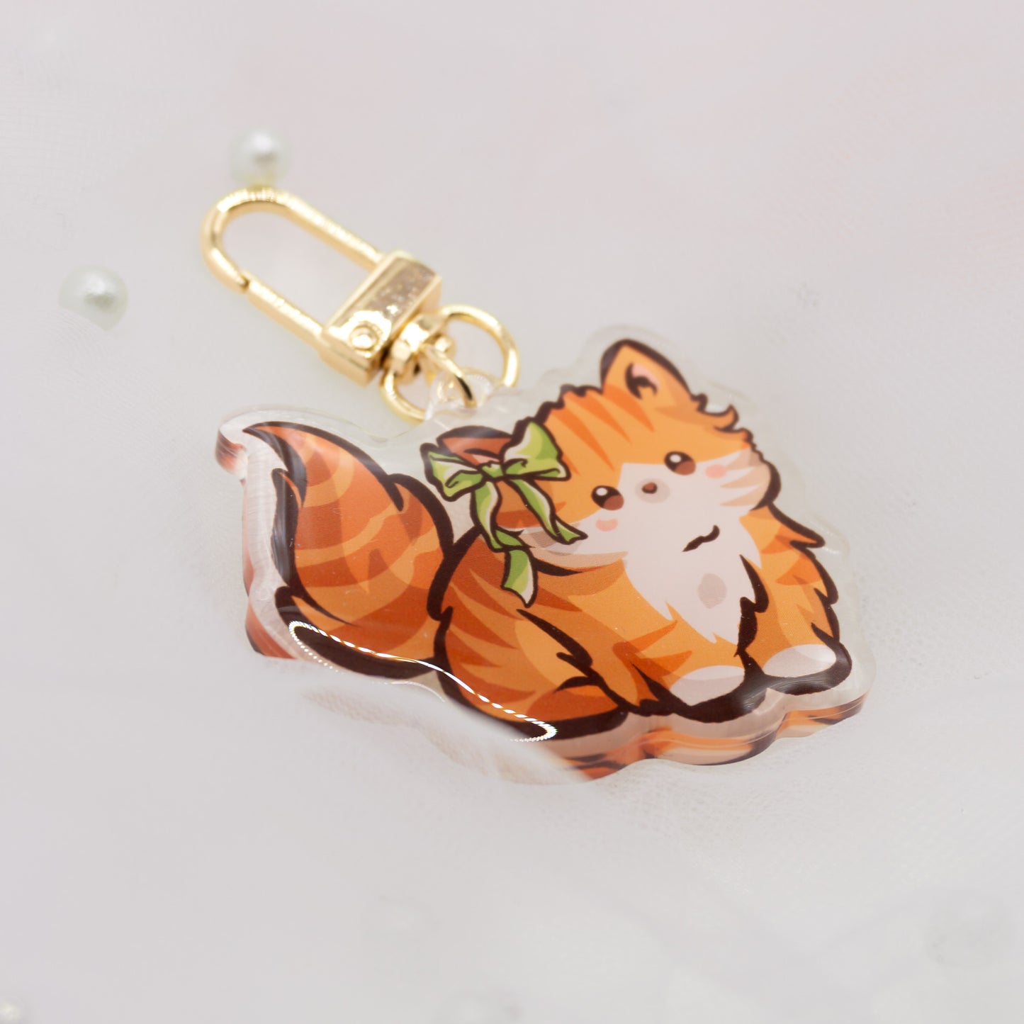 Kawaii Katze Cat Coquette Orange Schlüsselanhänger