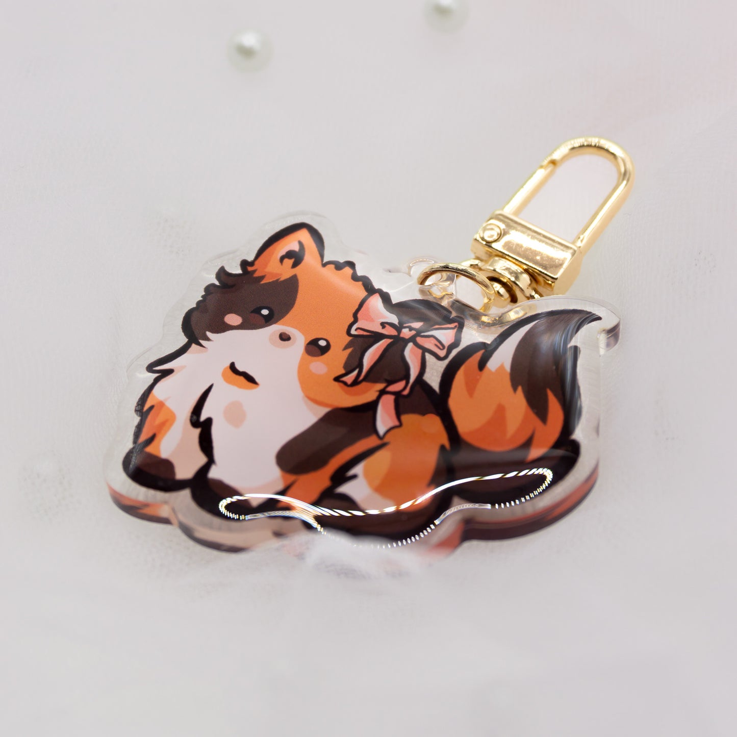 Kawaii Cat Calico Keychain