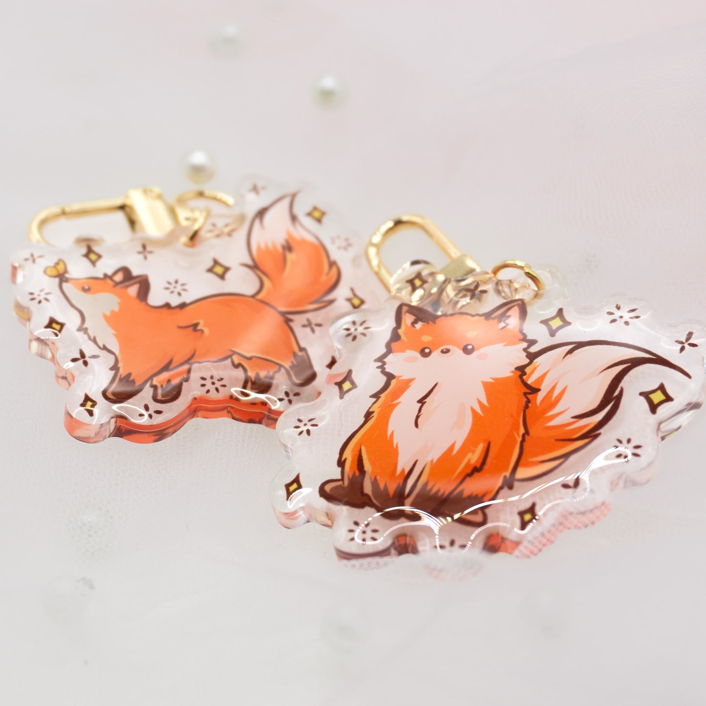 Kawaii fox keychain