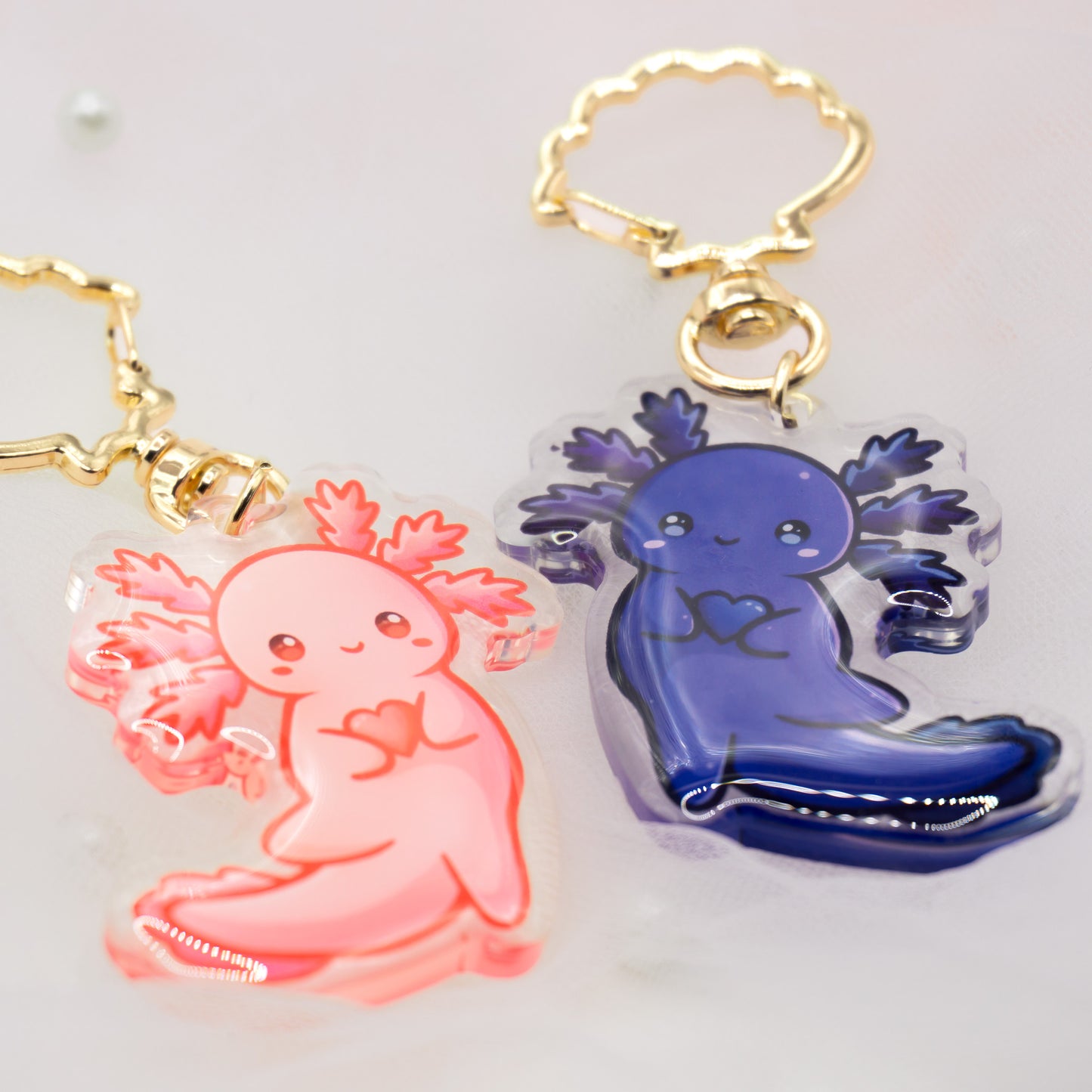 Kawaii Axolotl Love Schlüsselanhänger