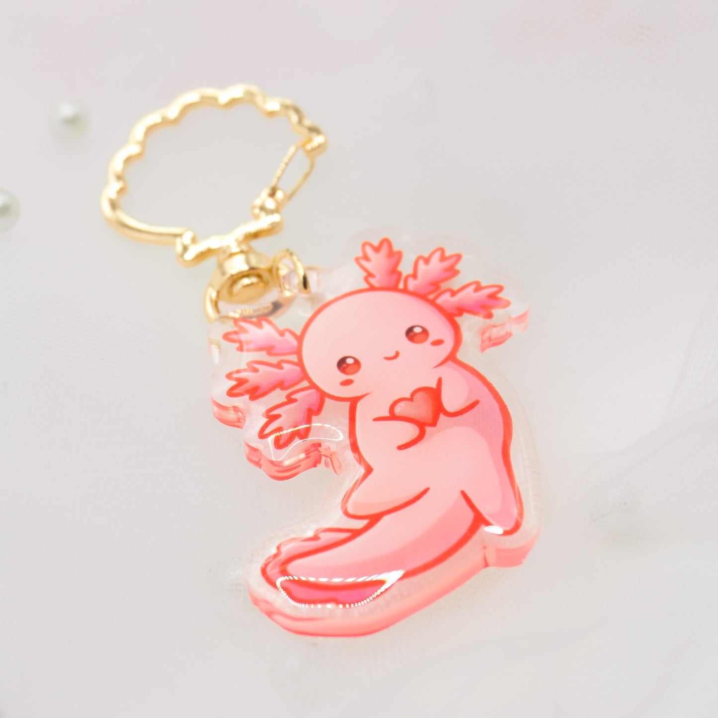Kawaii Axolotl Love Schlüsselanhänger