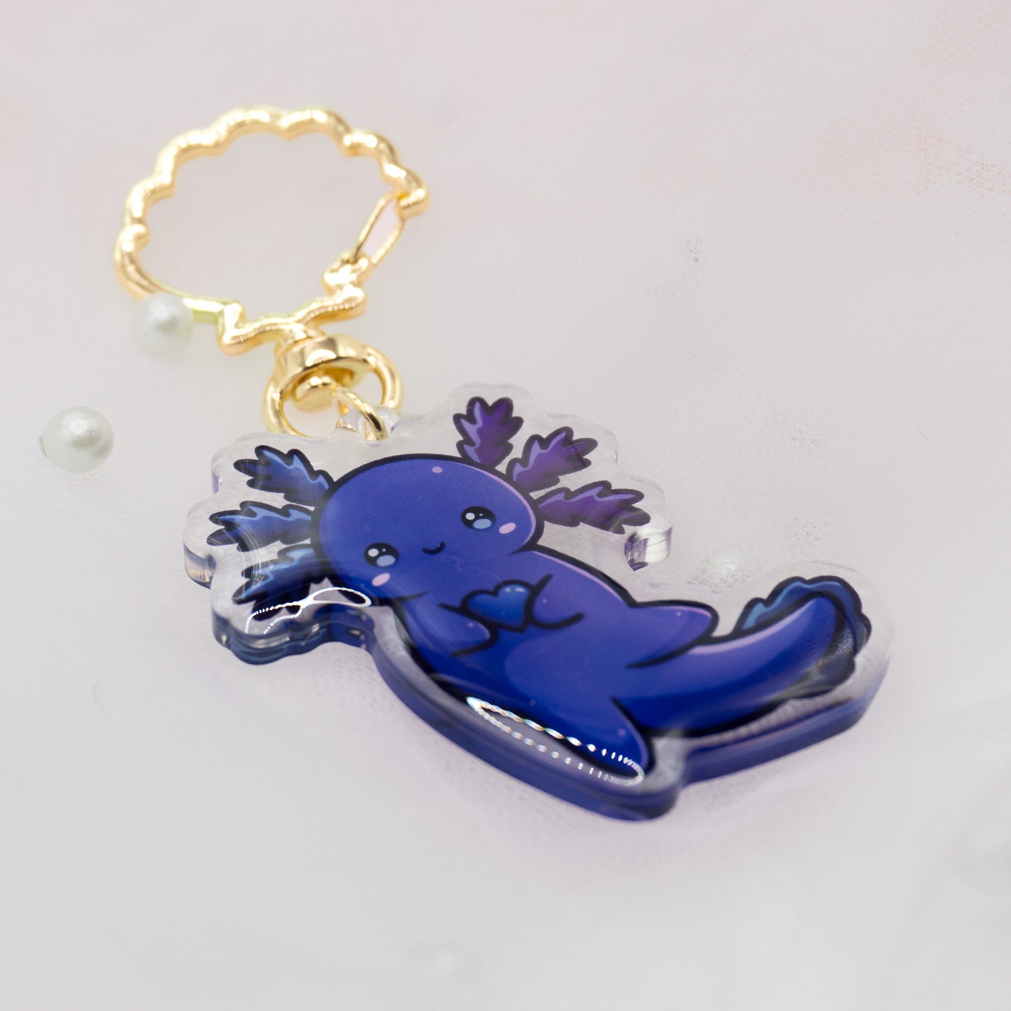 Kawaii Axolotl Love Schlüsselanhänger