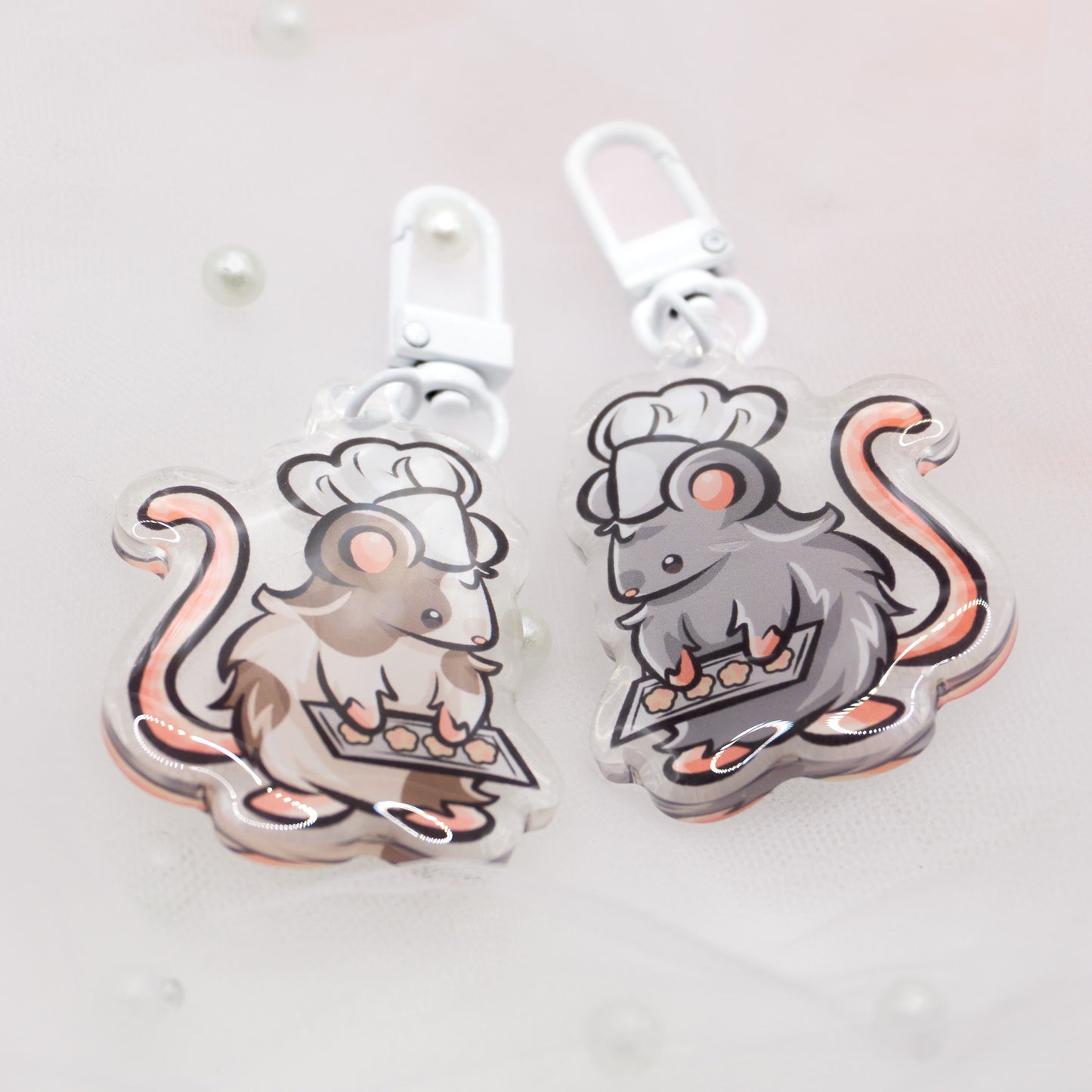 Kawaii Rat Bakery Rat Keychain