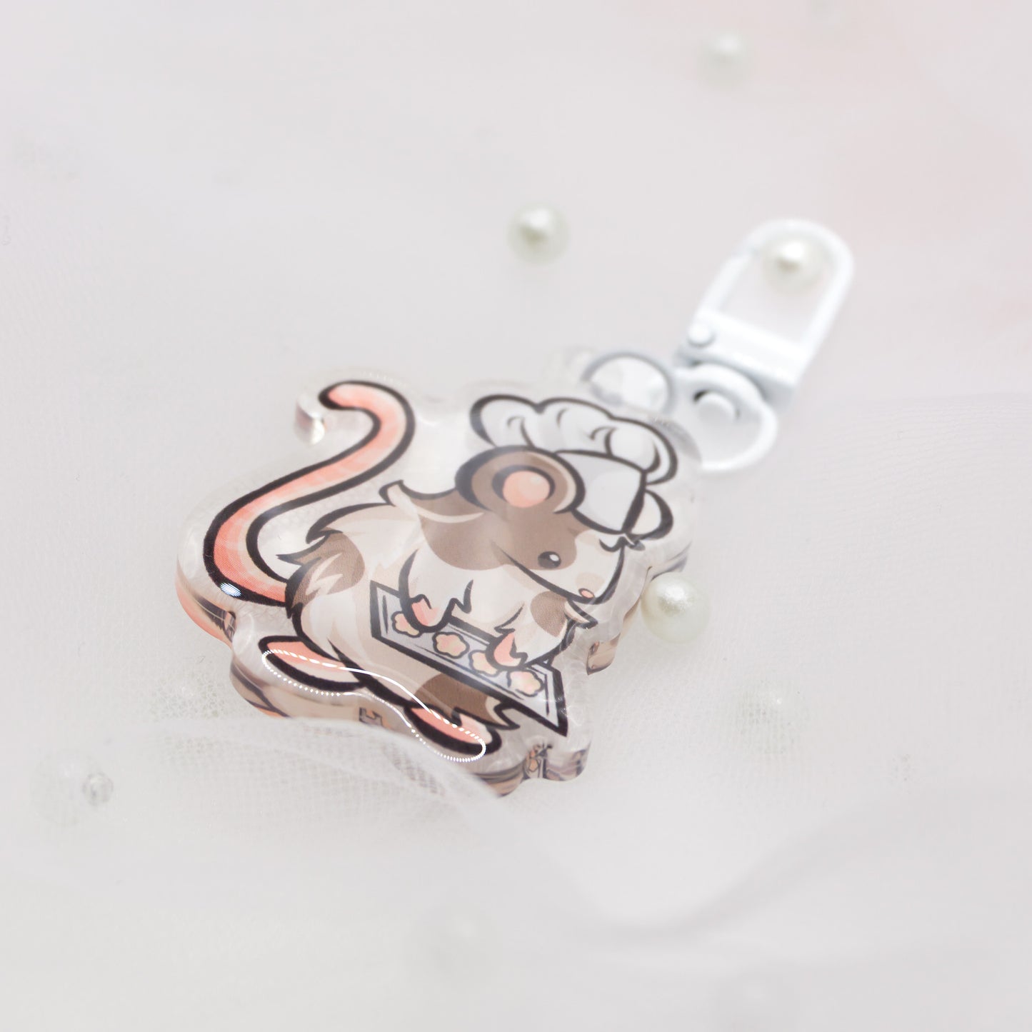 Kawaii Rat Bakery Rat Keychain
