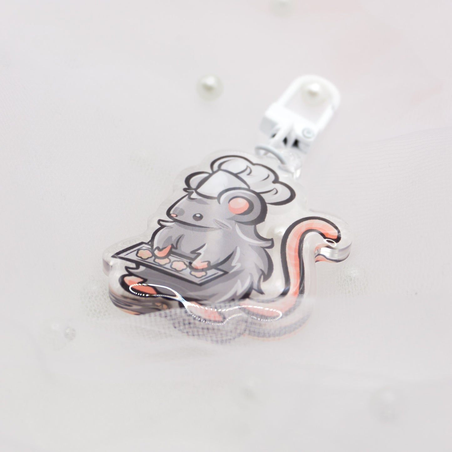 Kawaii Rat Bakery Rat Keychain