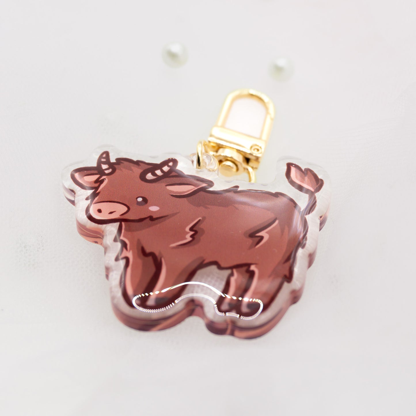 Kawaii Ox Keychain