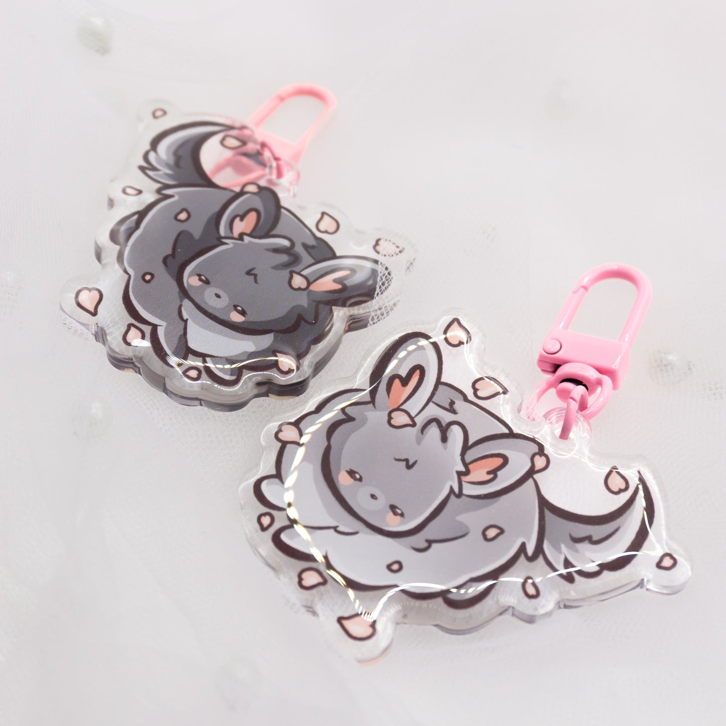 Kawaii Chinchilla Schlüsselanhänger Charm