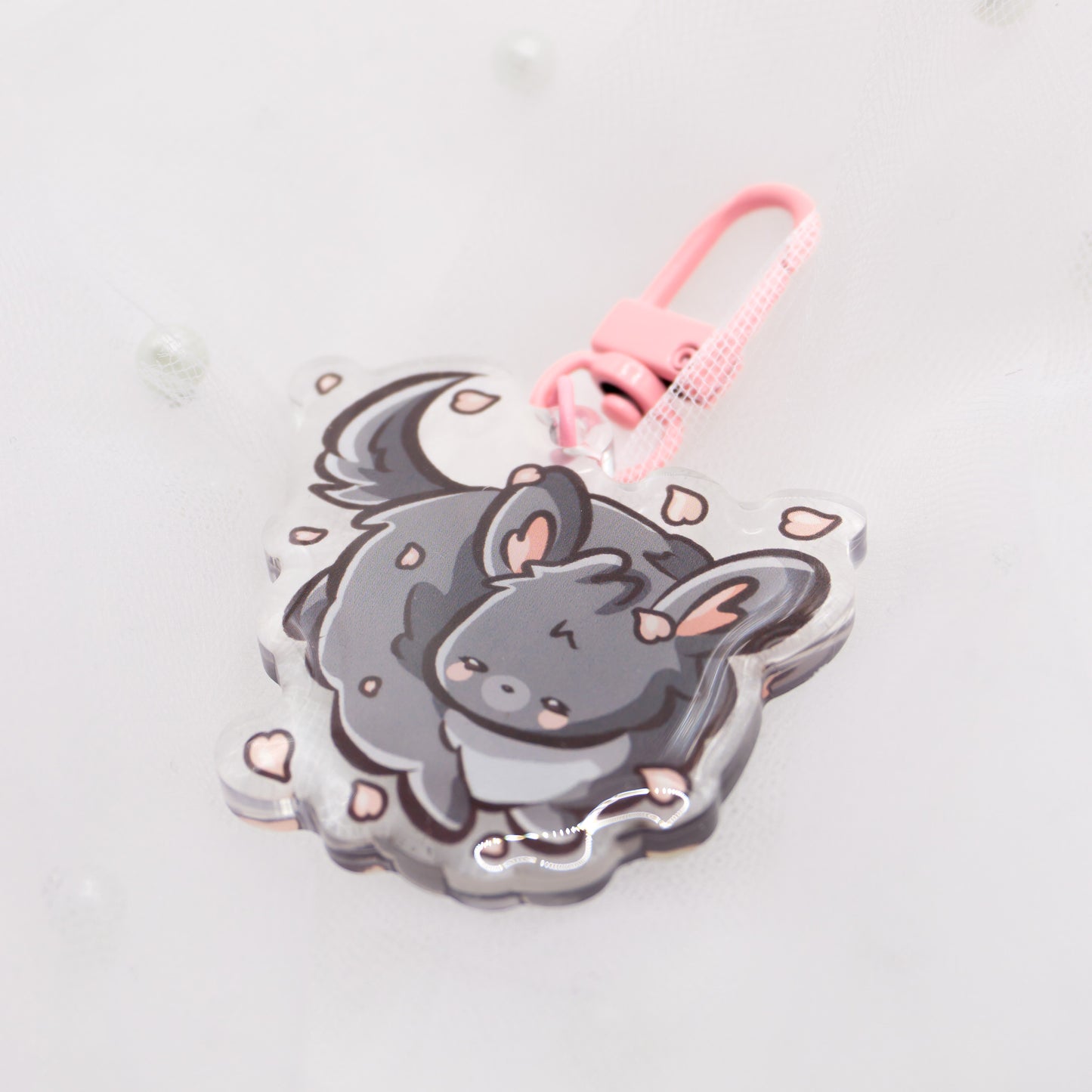 Kawaii Chinchilla Schlüsselanhänger Charm