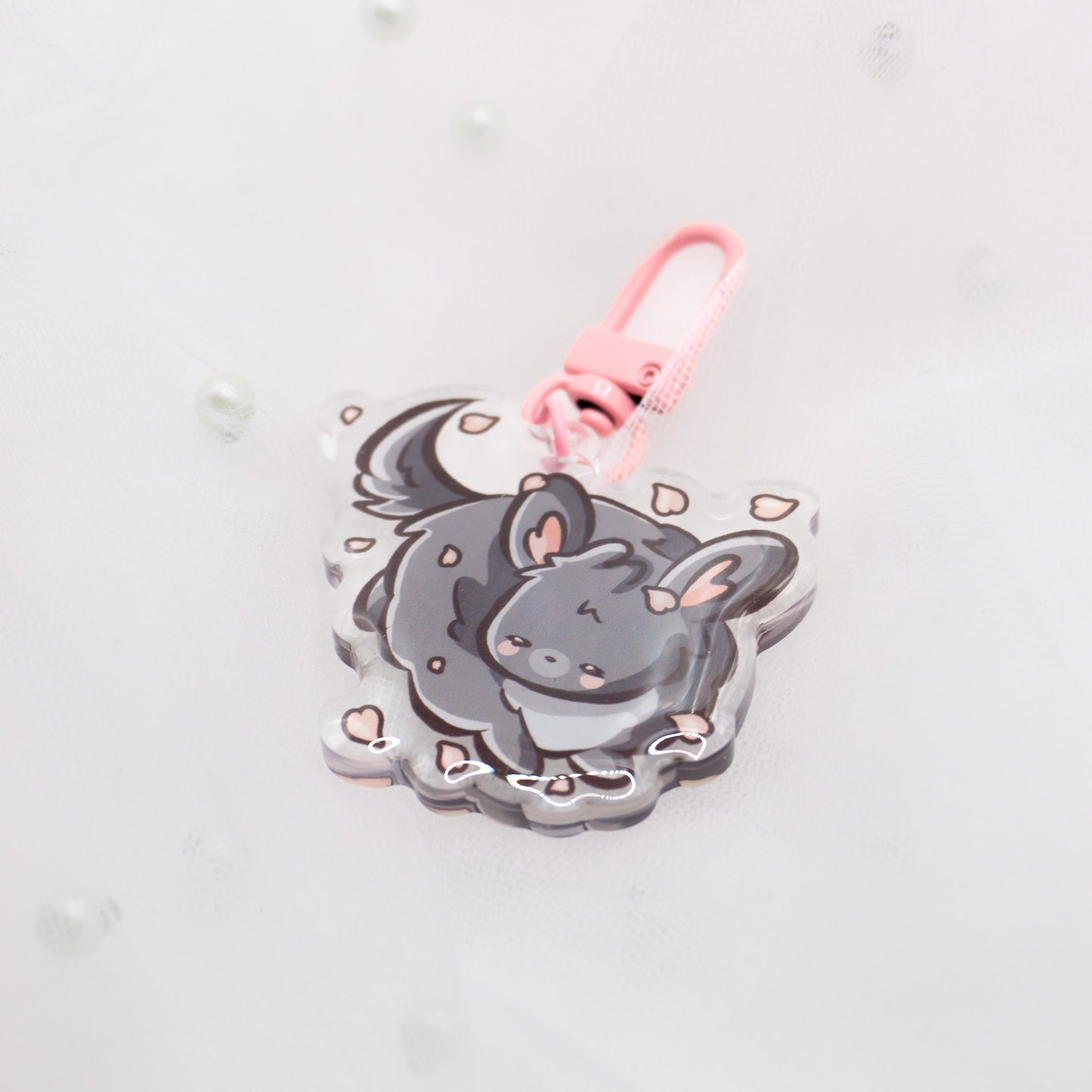Kawaii Chinchilla Schlüsselanhänger Charm