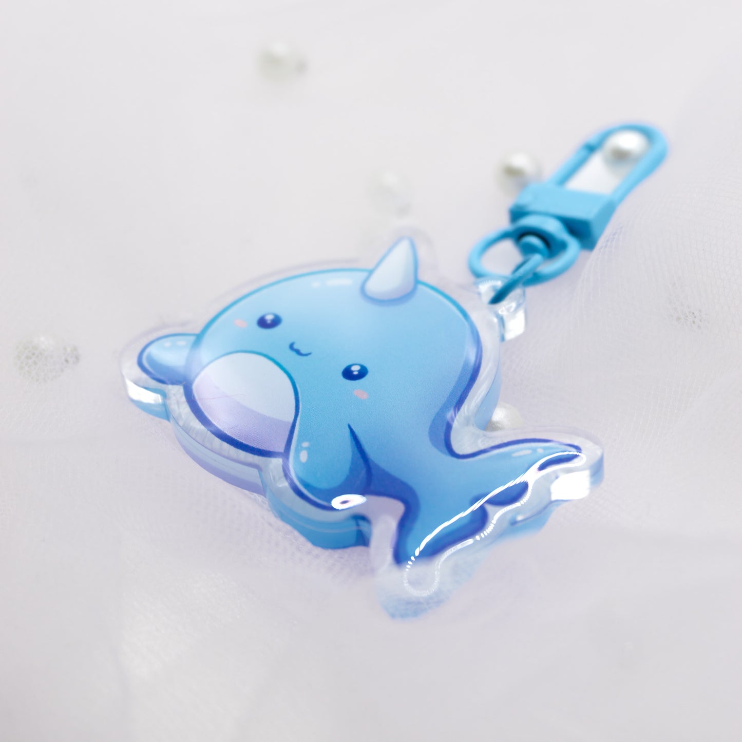 Kawaii Narwhal Keychain