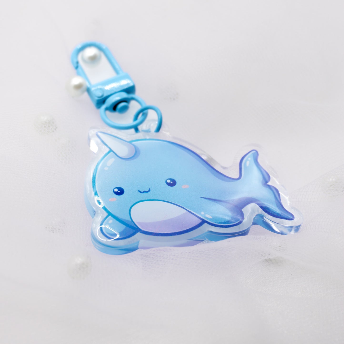 Kawaii Narwhal Keychain
