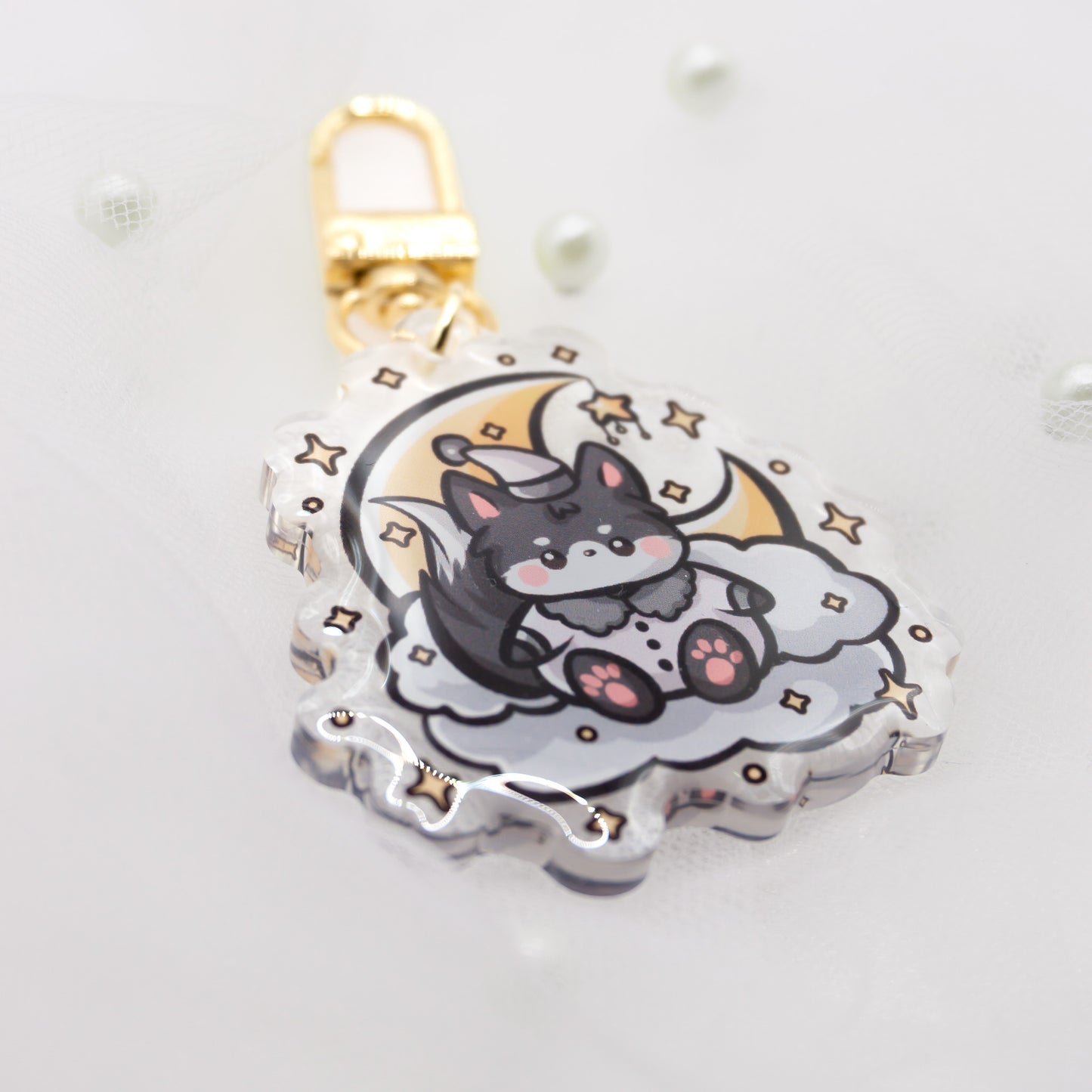 Kawaii Dreamy Friends Wolf Schlüsselanhänger