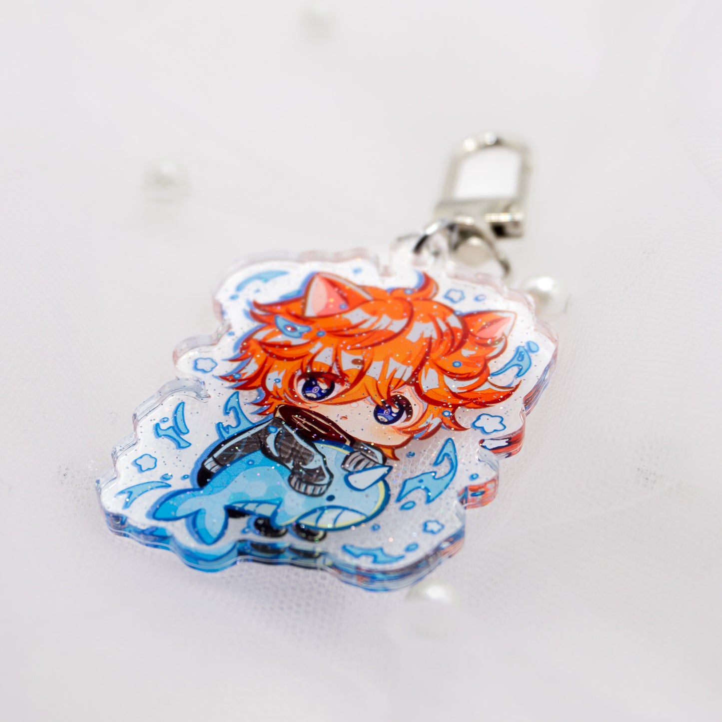 Genshin Impact Childe mit Wal Plushie Charm
