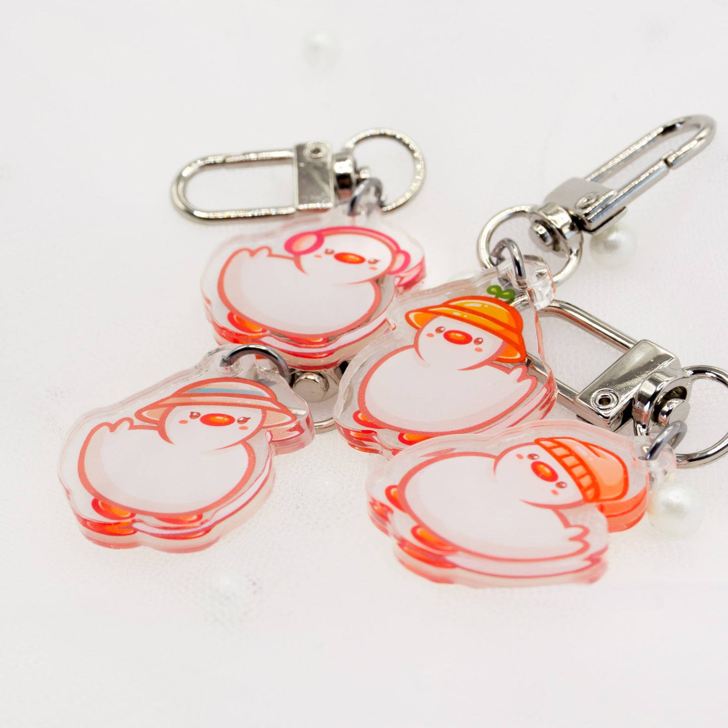 Kawaii Mystery Mini Hat Duckies Acrylic Keychain Charm