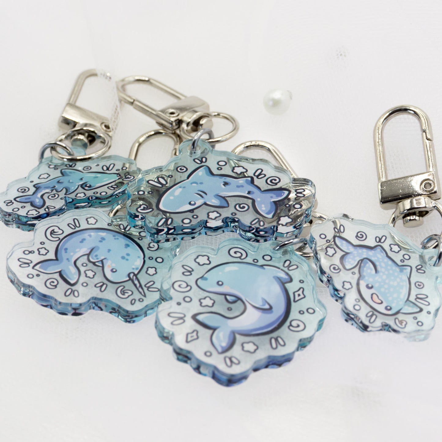 Kawaii Mystery Mini Blue Buddies Acrylic Keychain Charm