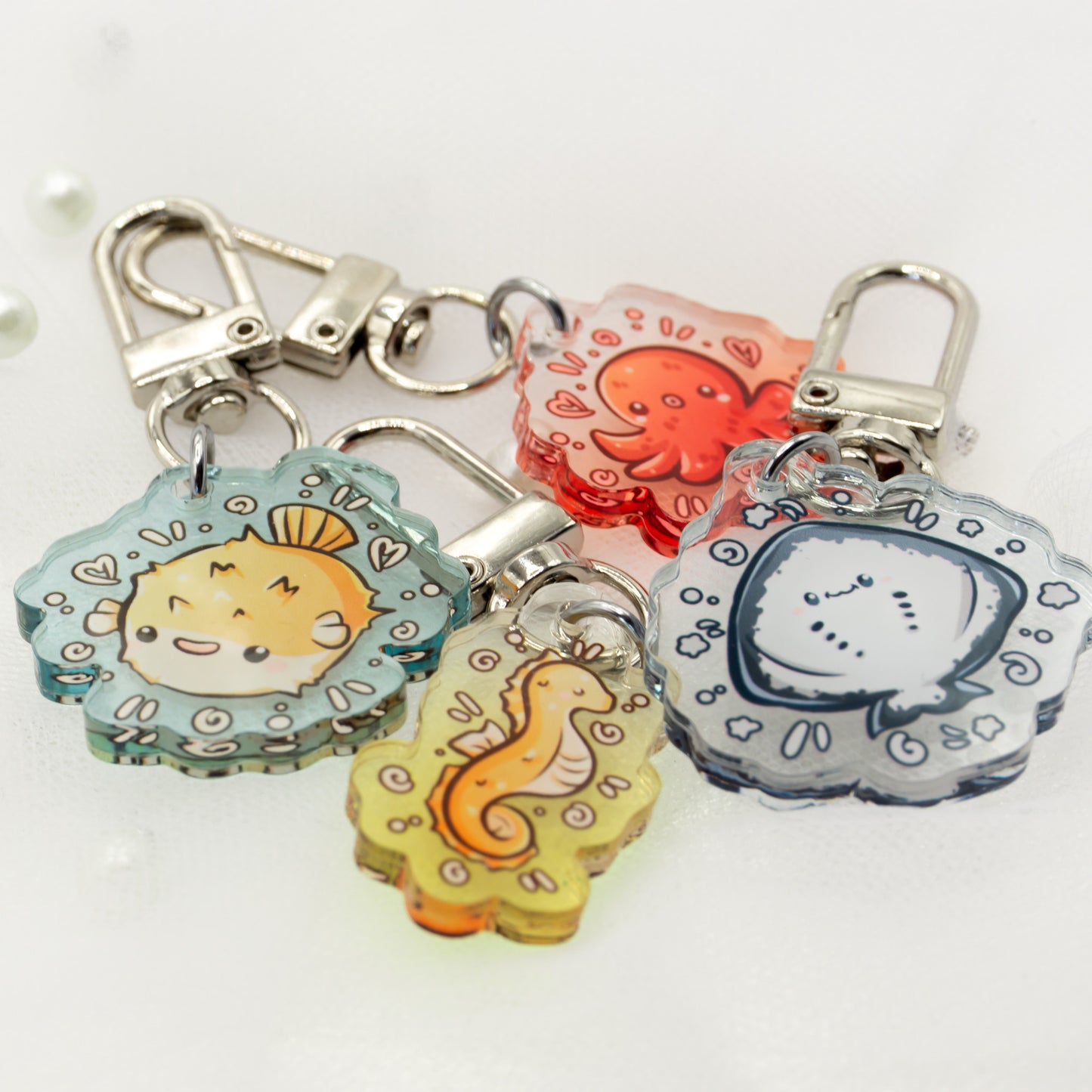 Kawaii Mystery Mini Little Ocean Friends Acrylic Keychain Charm
