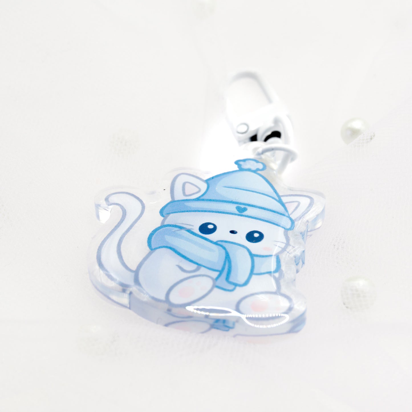 Kawaii Winter Katze Neko Cat Schlüsselanhänger