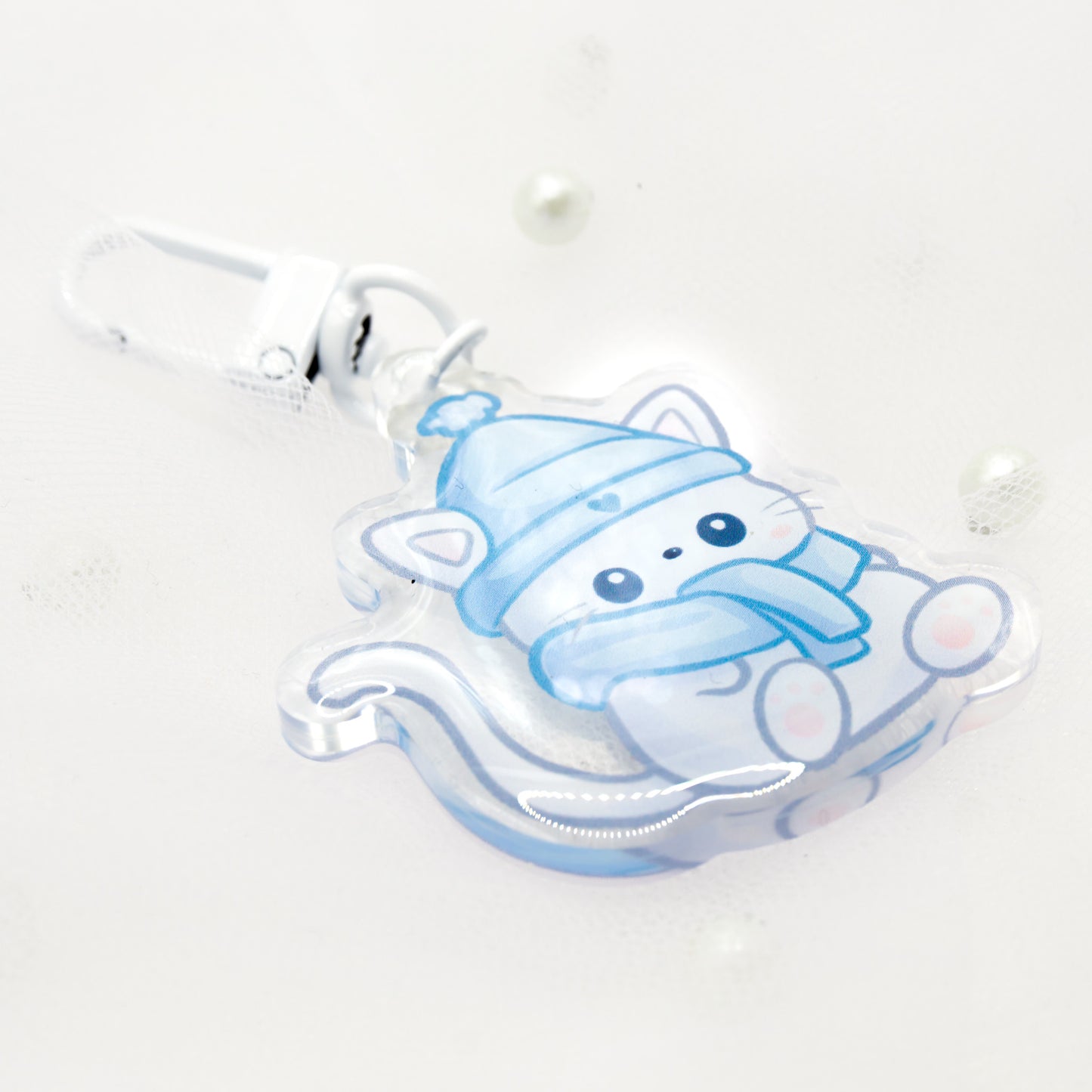 Kawaii Winter Katze Neko Cat Schlüsselanhänger