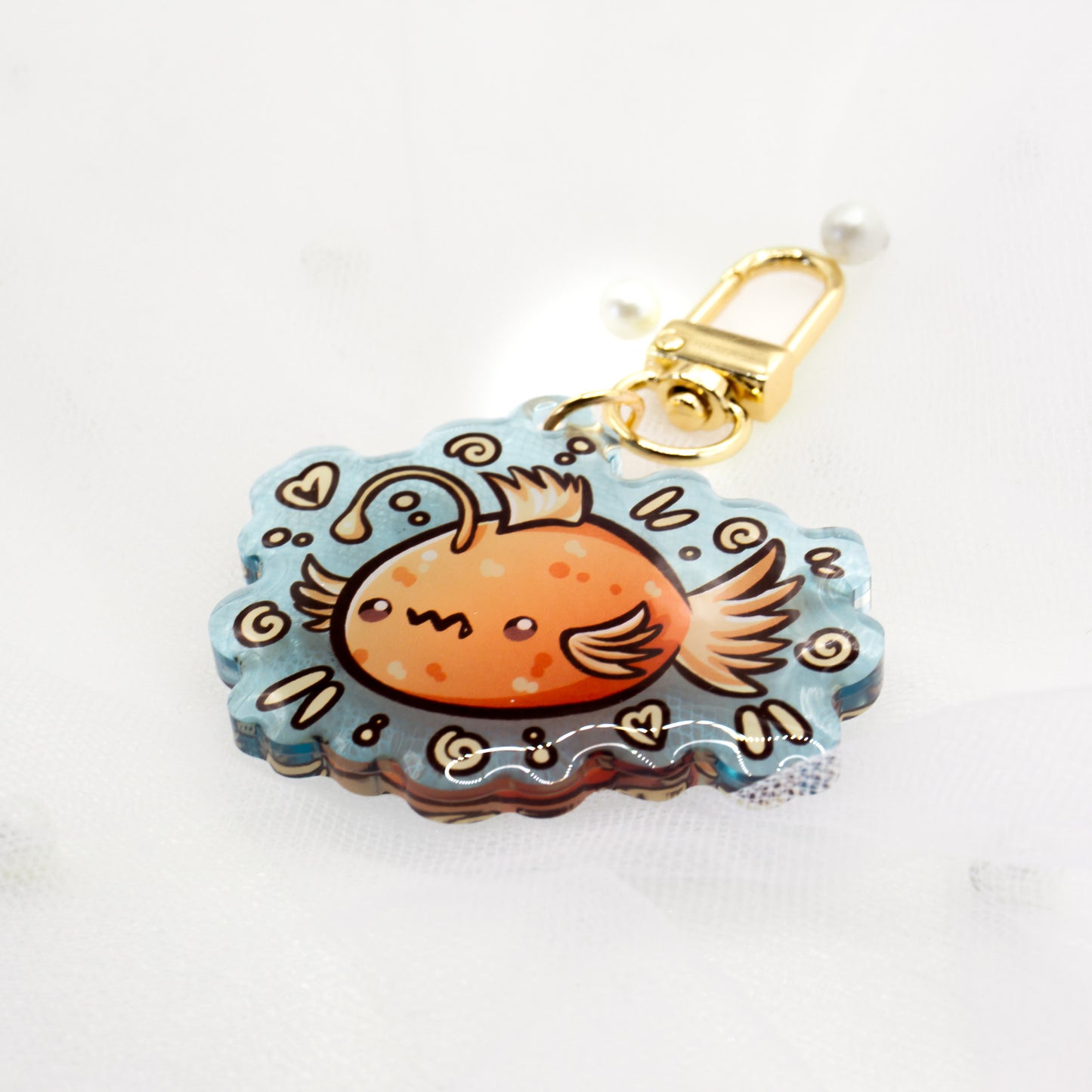 Kawaii Summer Anglerfish Keychain