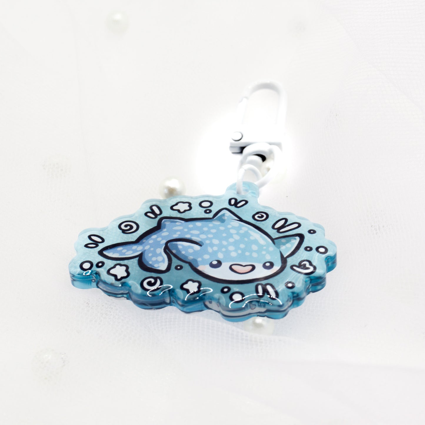 Kawaii Summer Whale Shark Keychain